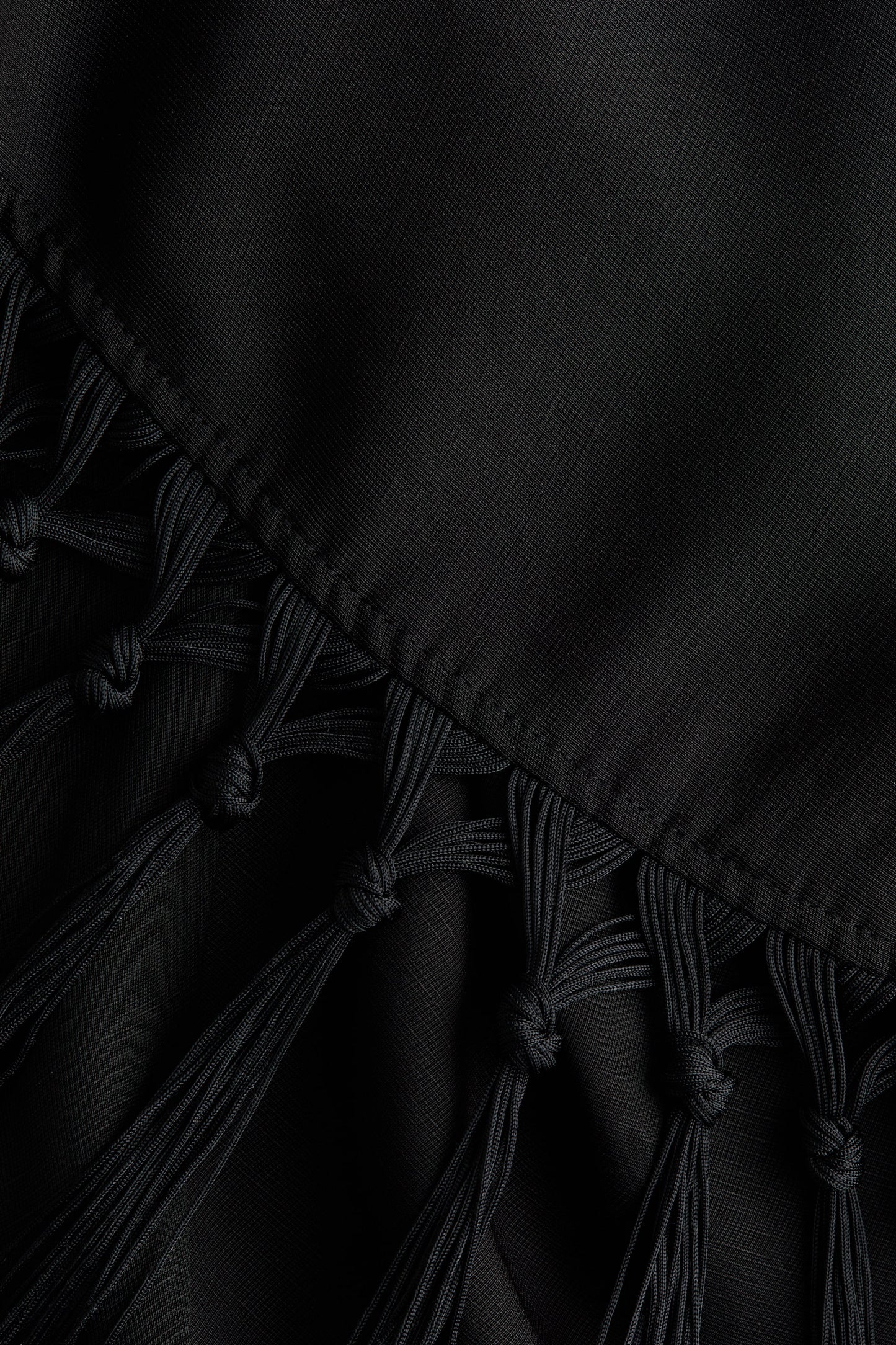 Linen-blend scarf-detail dress