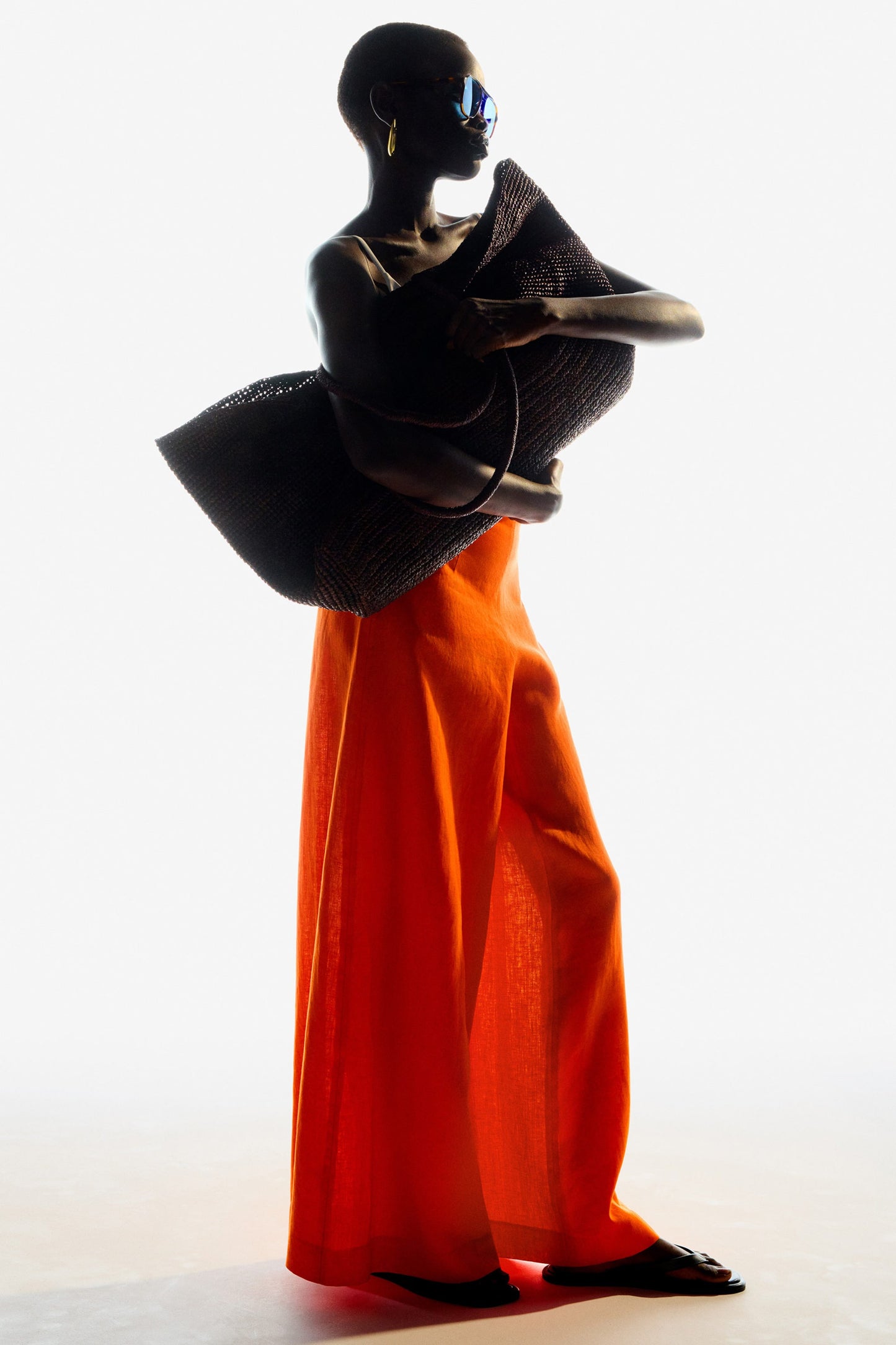 Linen Wide-Leg Trousers