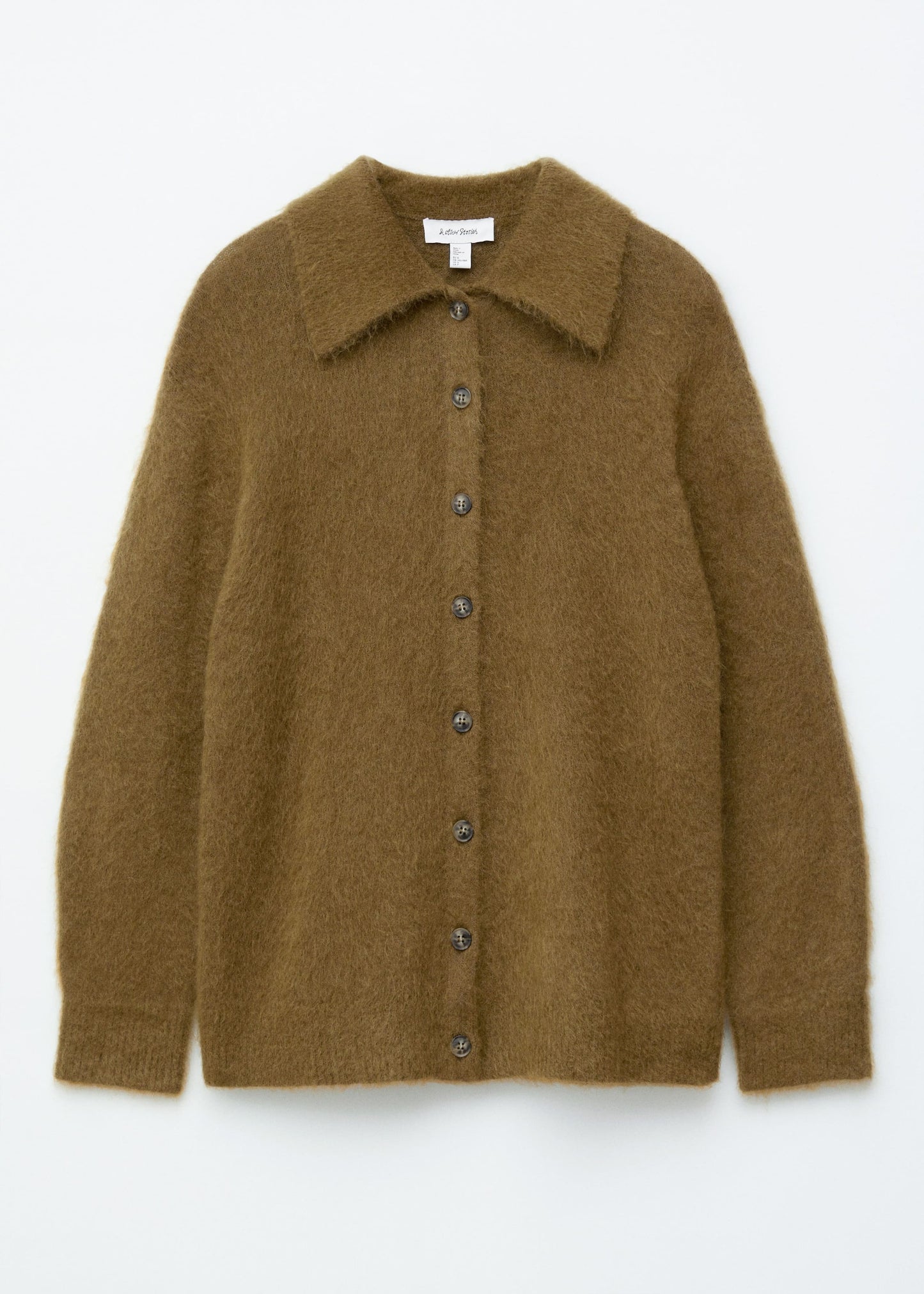 Brushed-Knit Oversized Cardigan