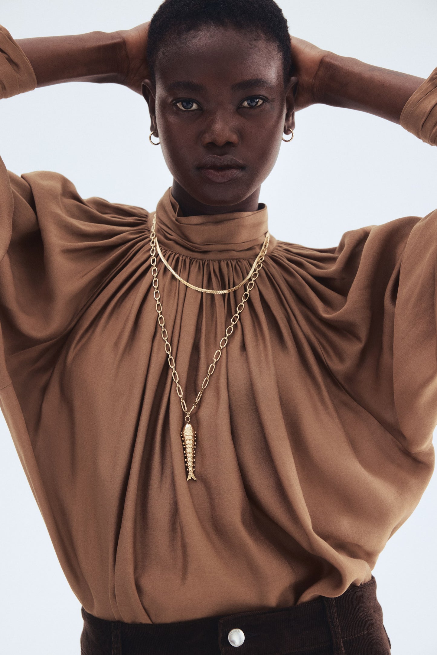 Draped blouse