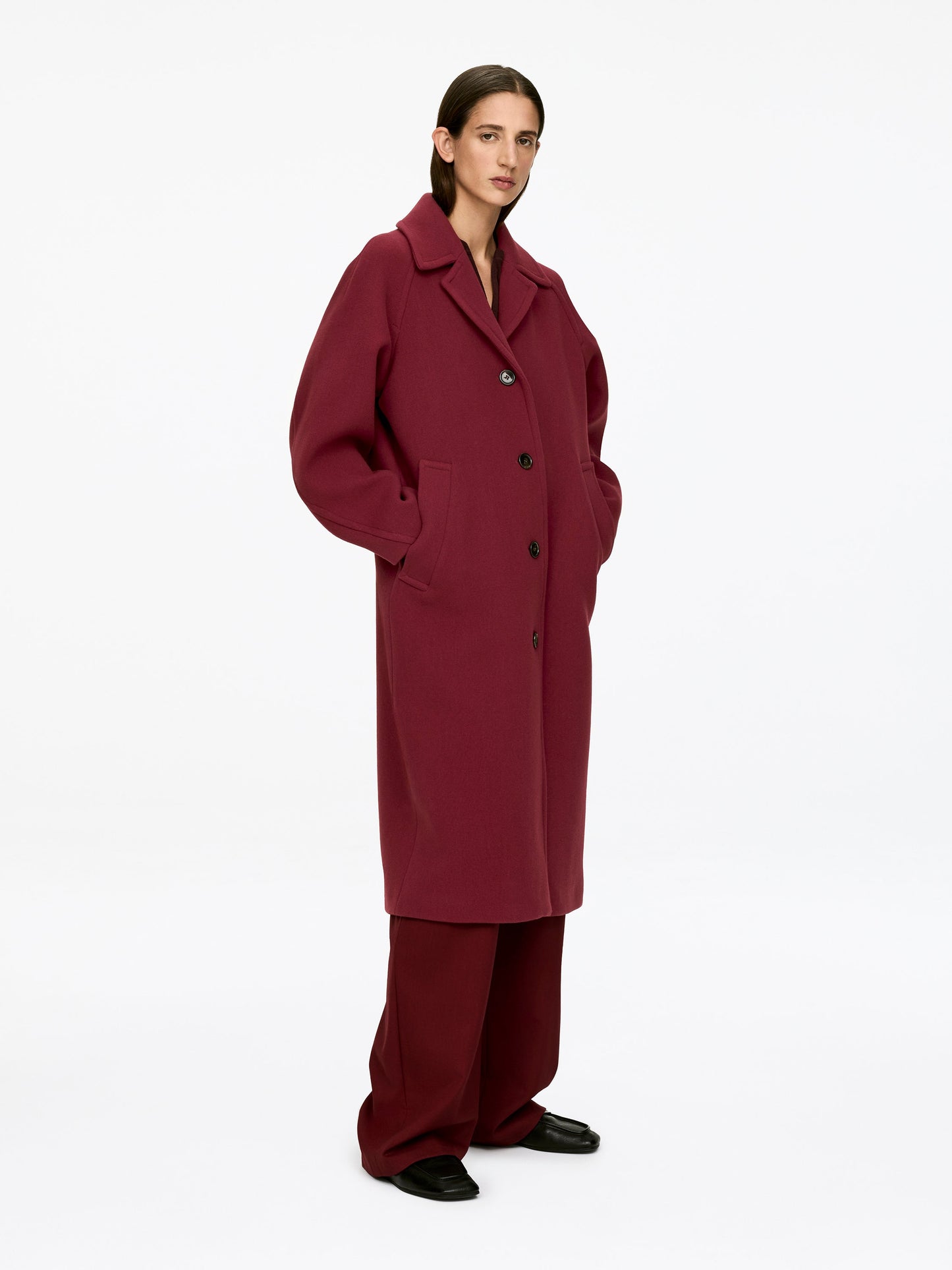 Oversized Wool-Blend Coat