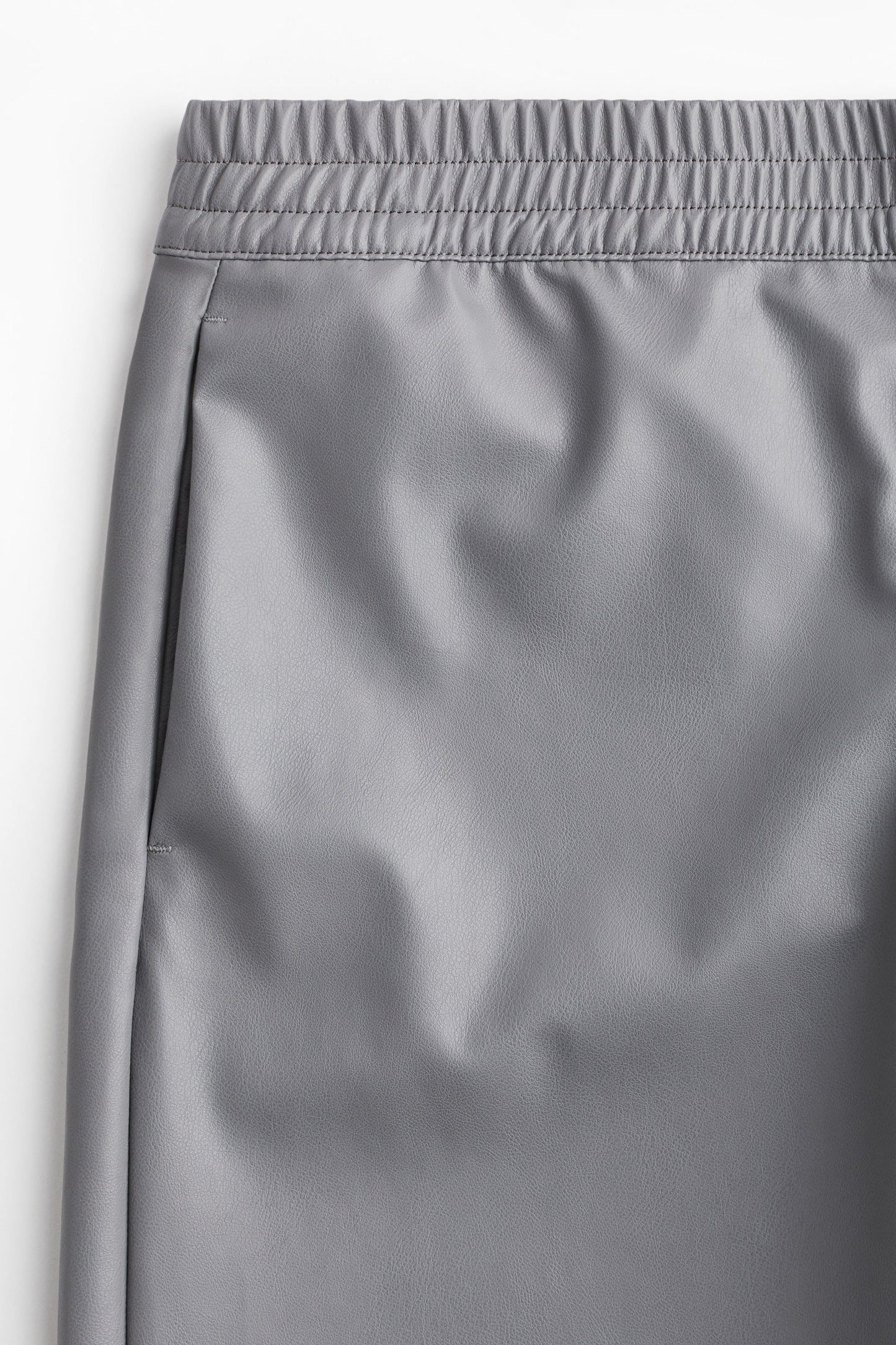 Wide coated joggers