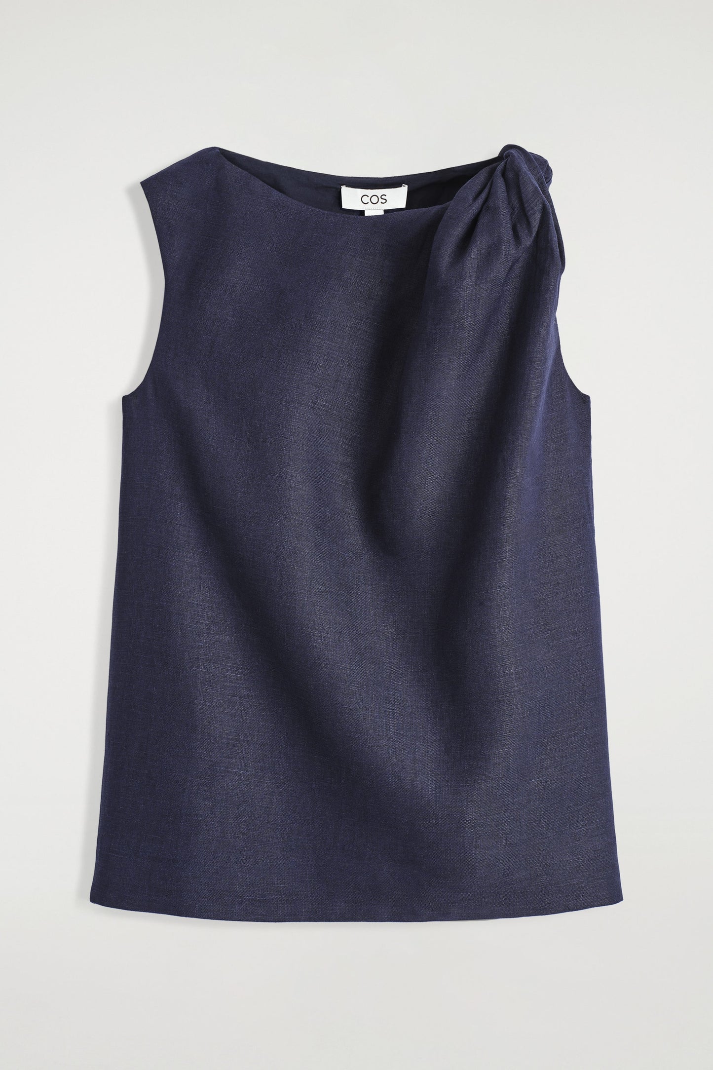 Twisted-Detail Linen Top