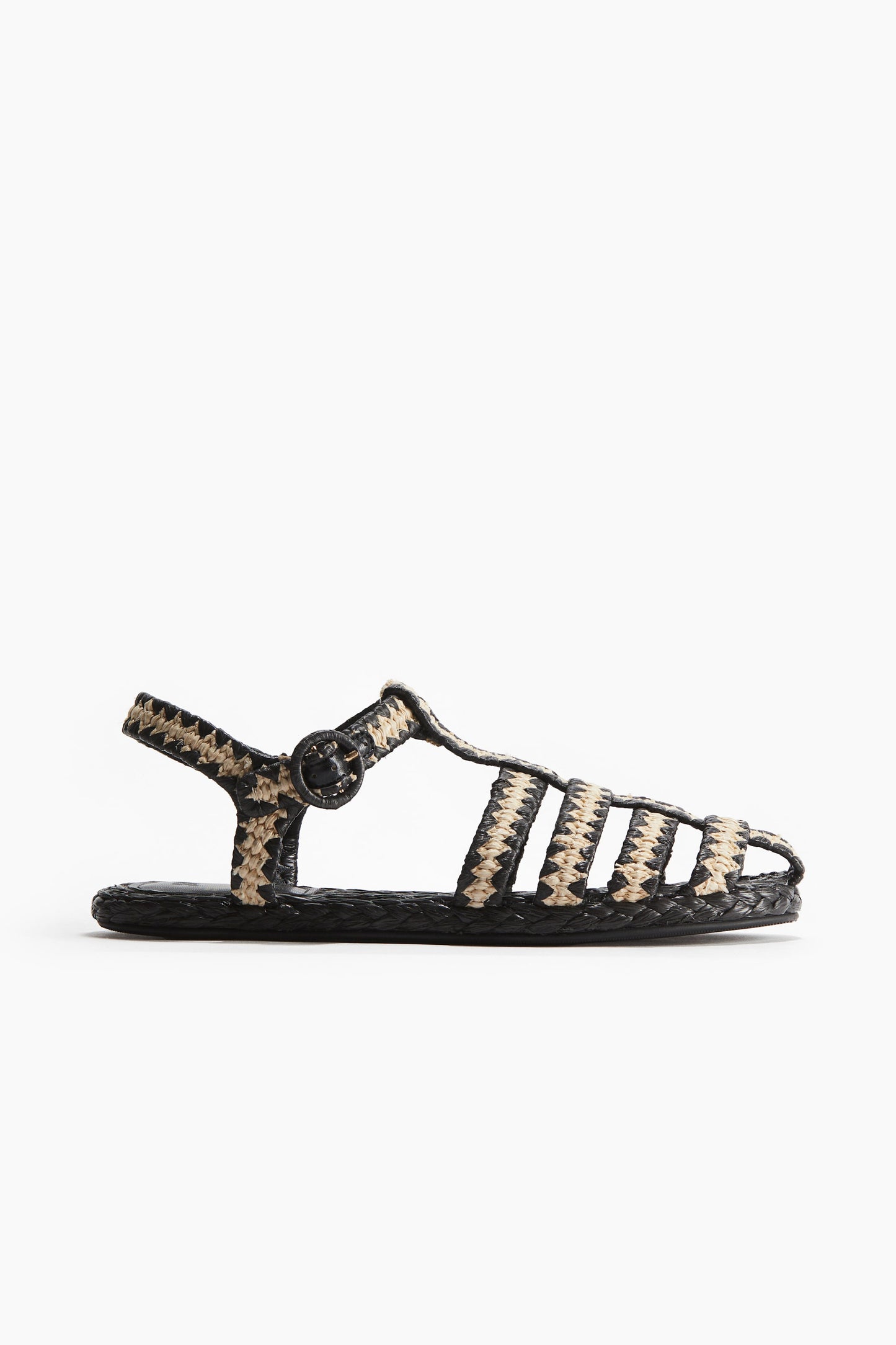 Straw fisherman sandals