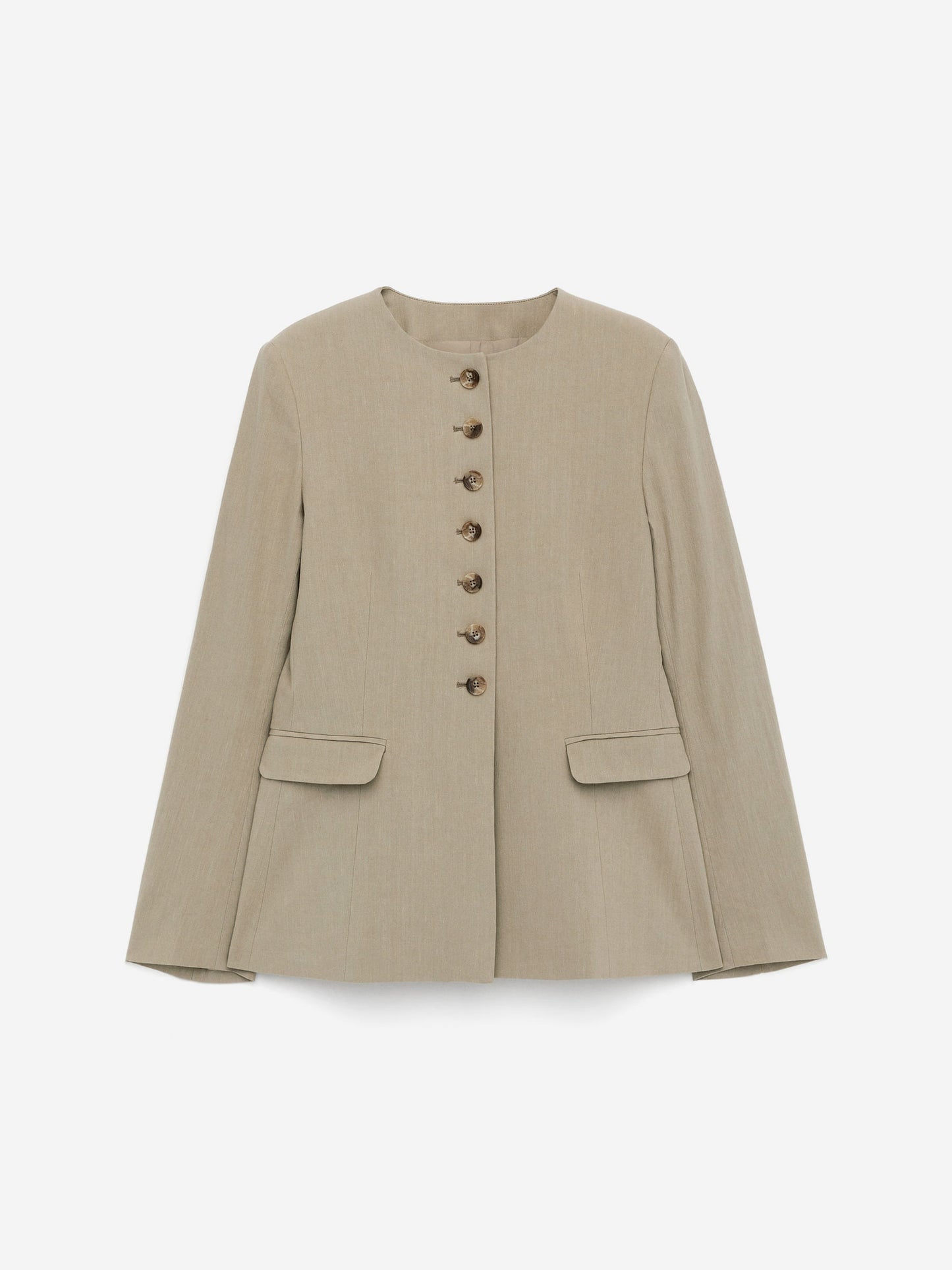 Linen-Blend Blazer