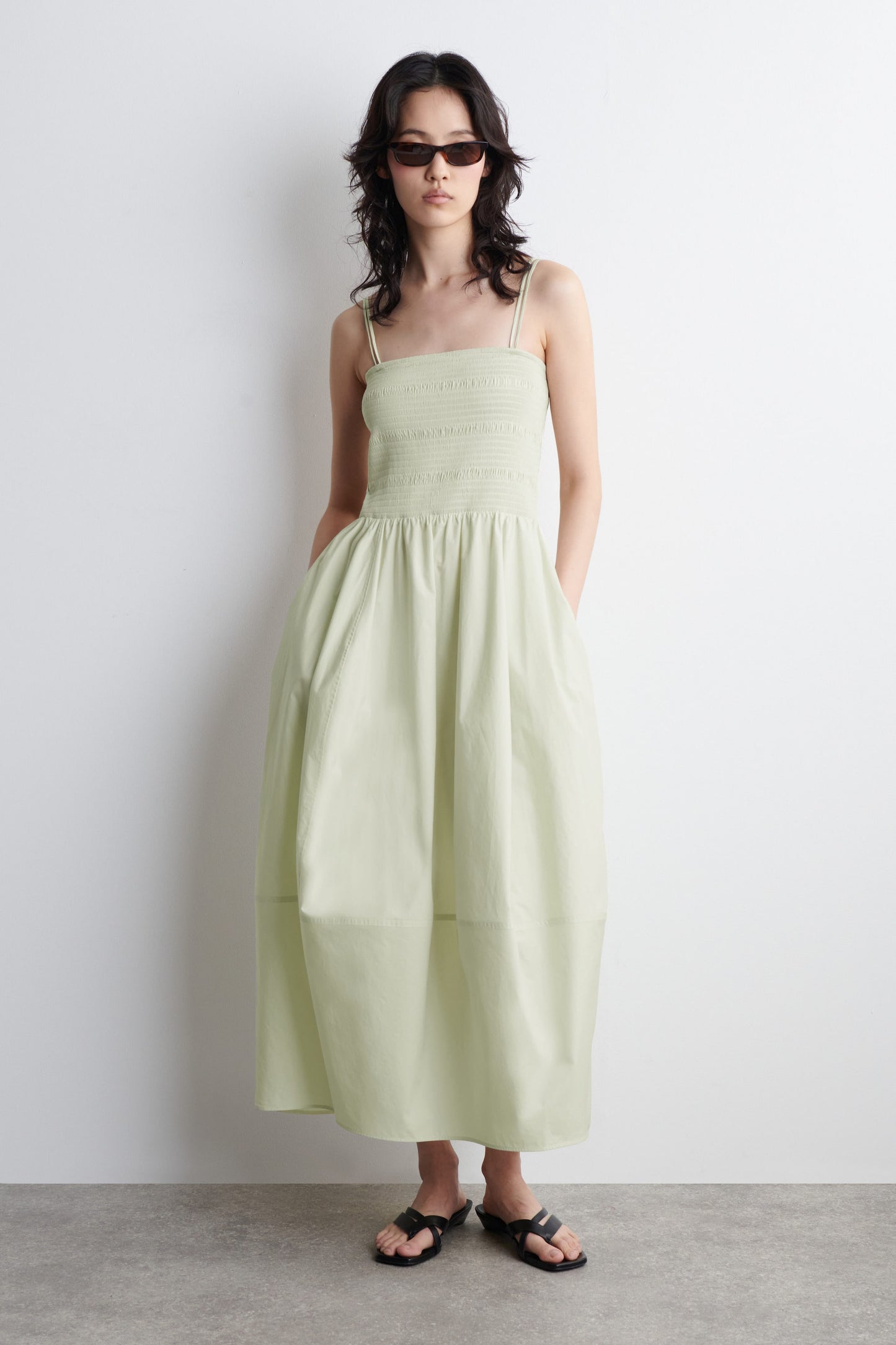 Smocked Midi Dress
