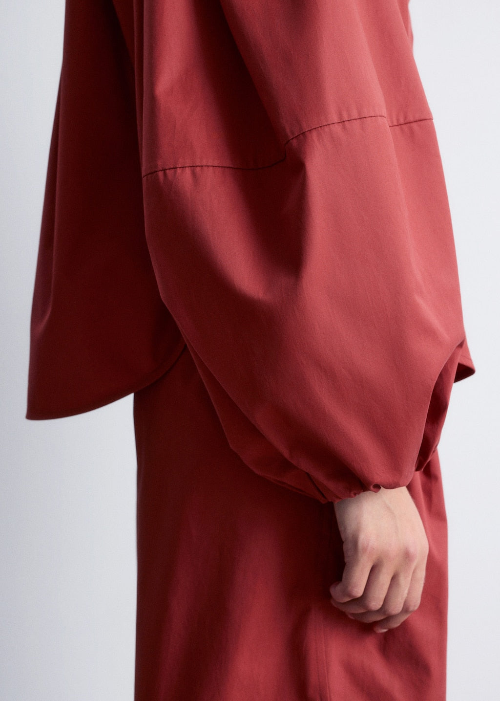 Voluminous Balloon-Sleeve Blouse