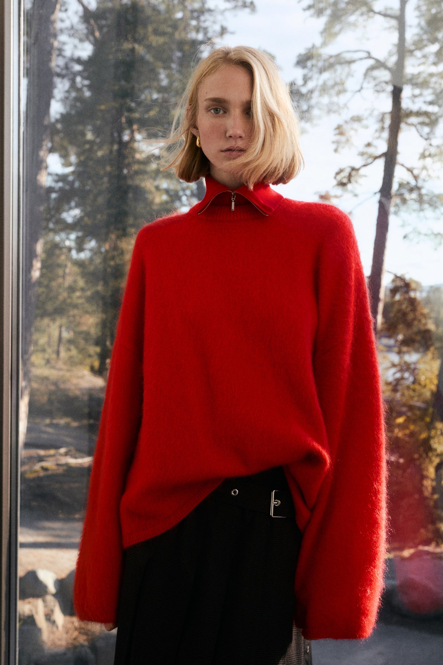 Oversized mohair-blend jumper