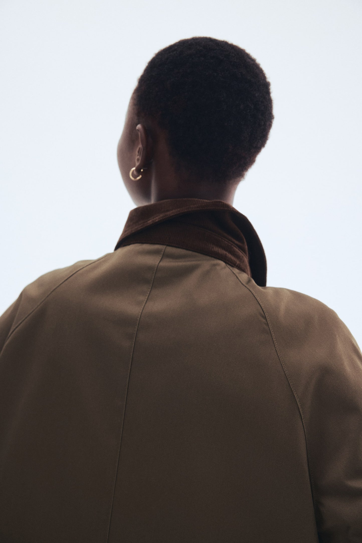 Corduroy-collar jacket