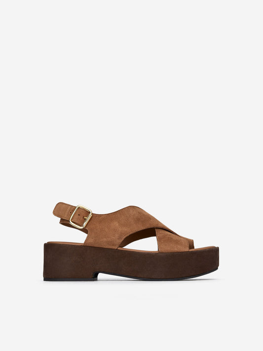Suede Wedge Sandals