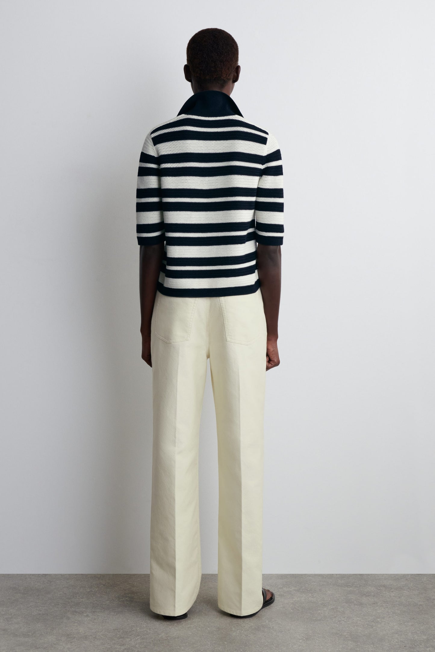Open-Knit Polo Shirt
