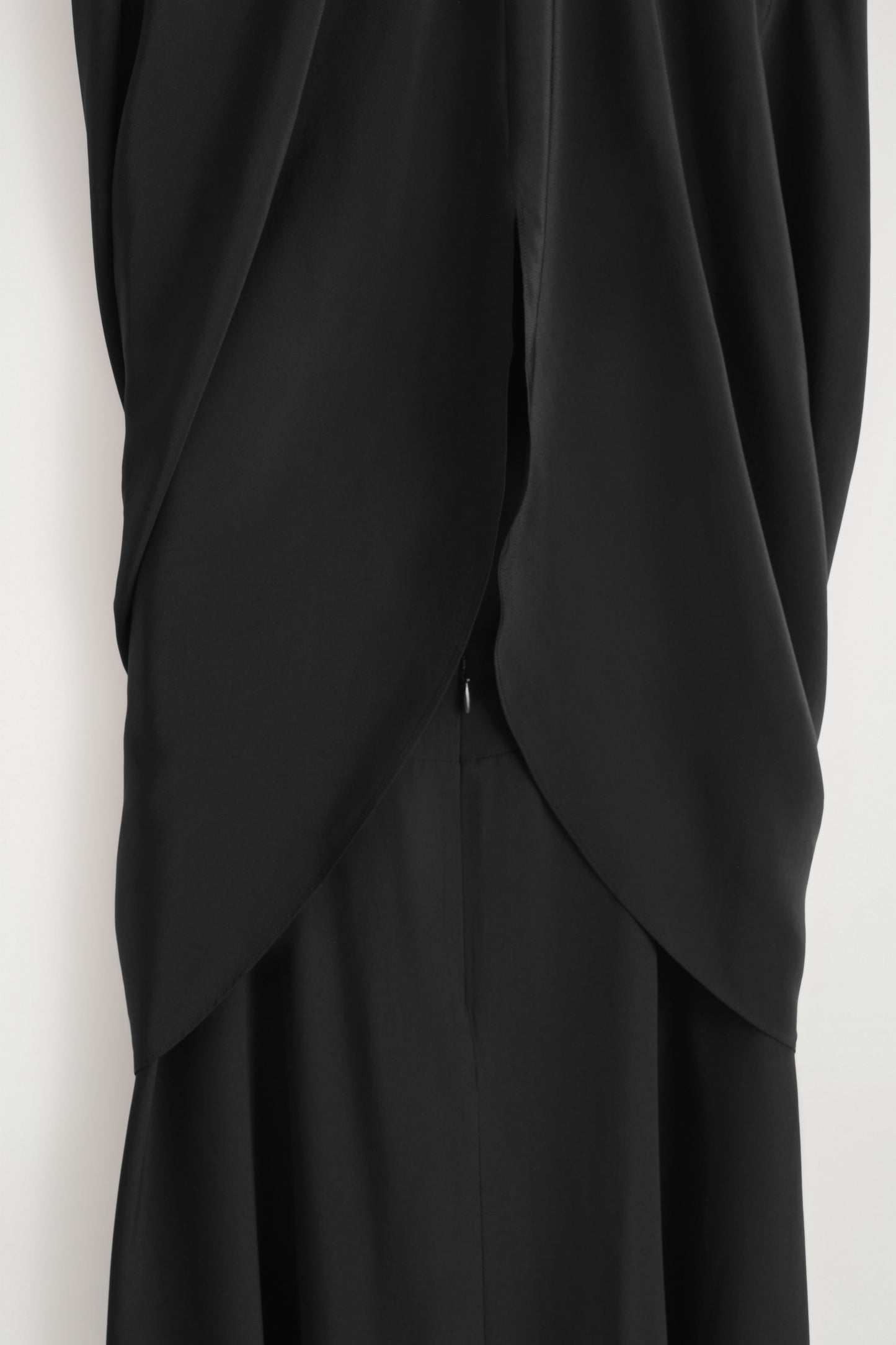 Draped Silk Maxi Dress