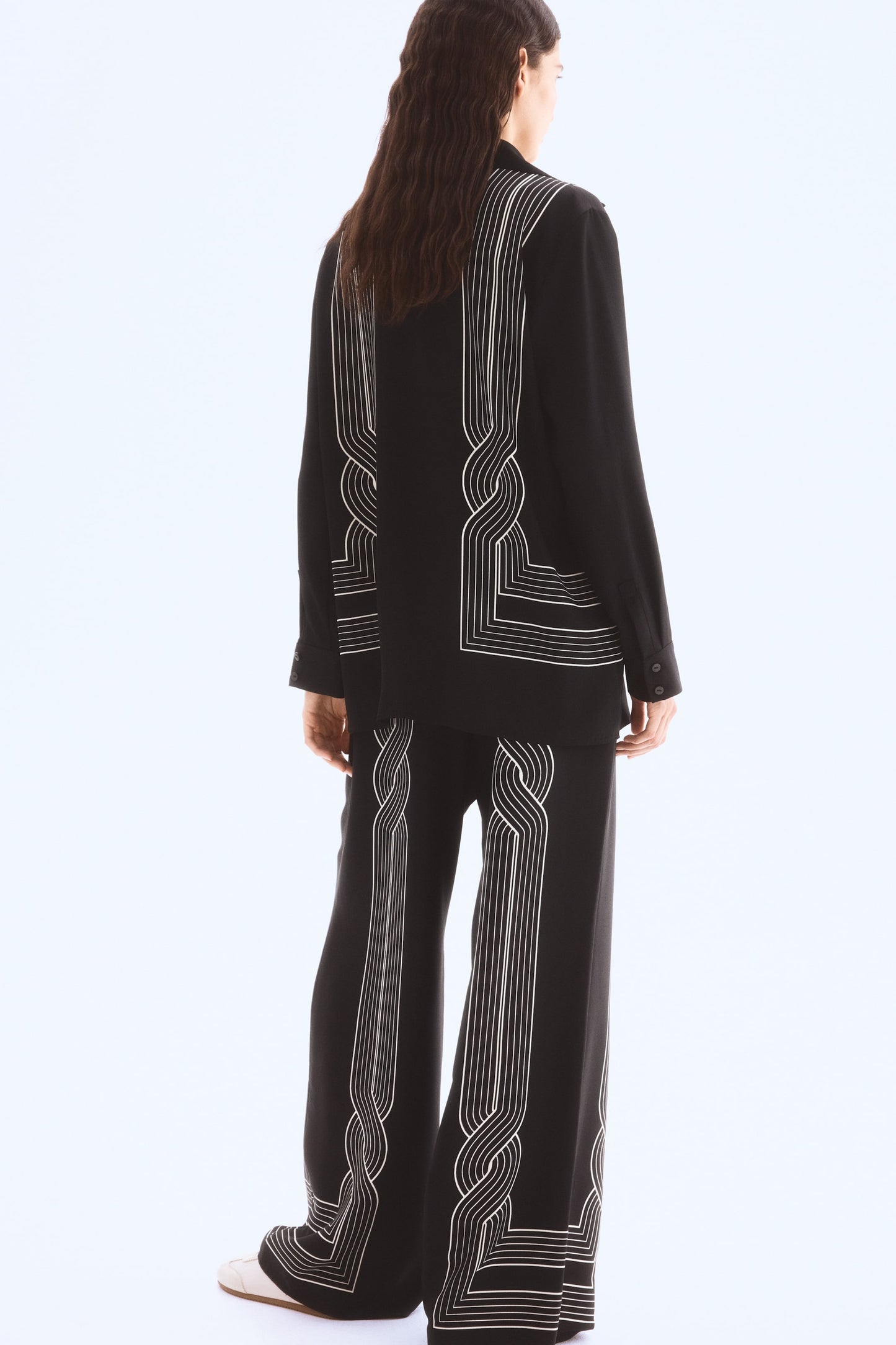 Printed pull-on trousers