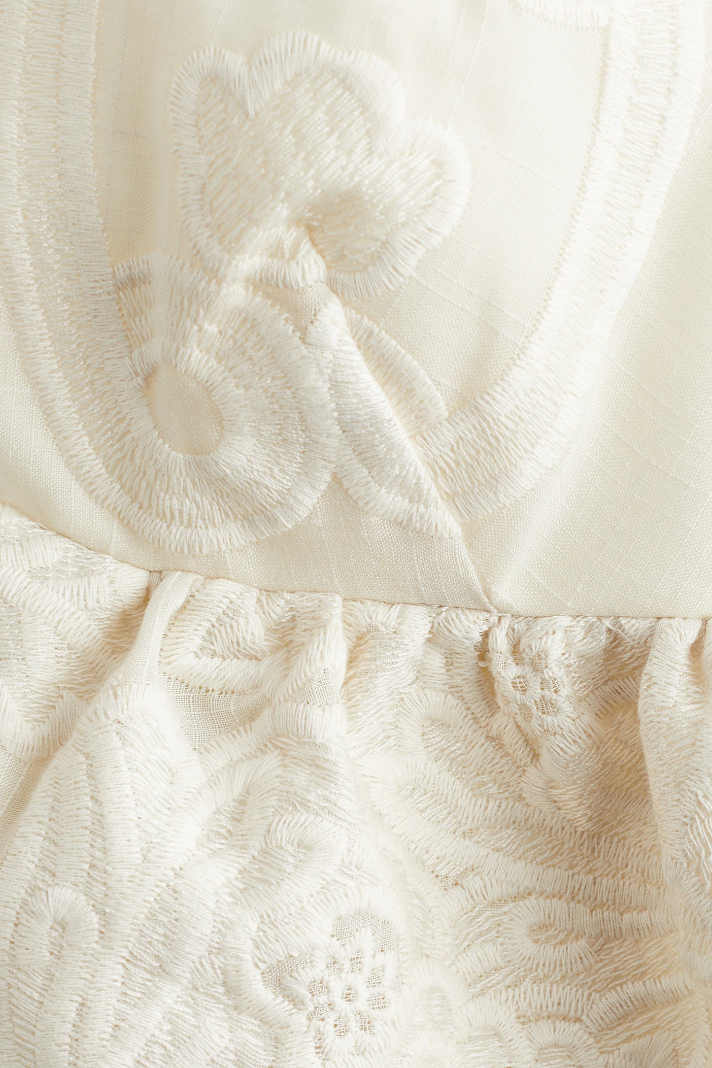 Embroidered peplum top
