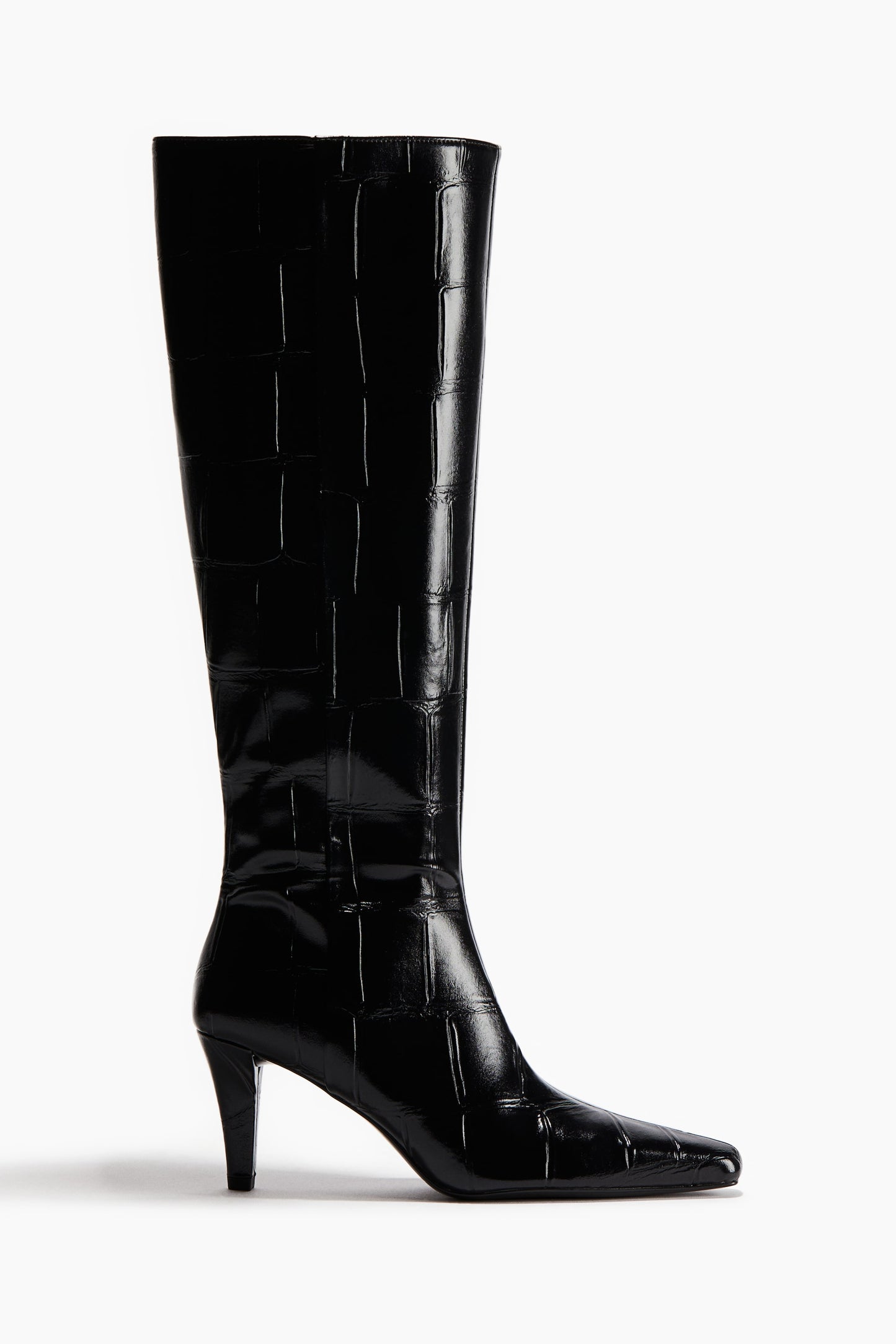 Heeled knee-high boots