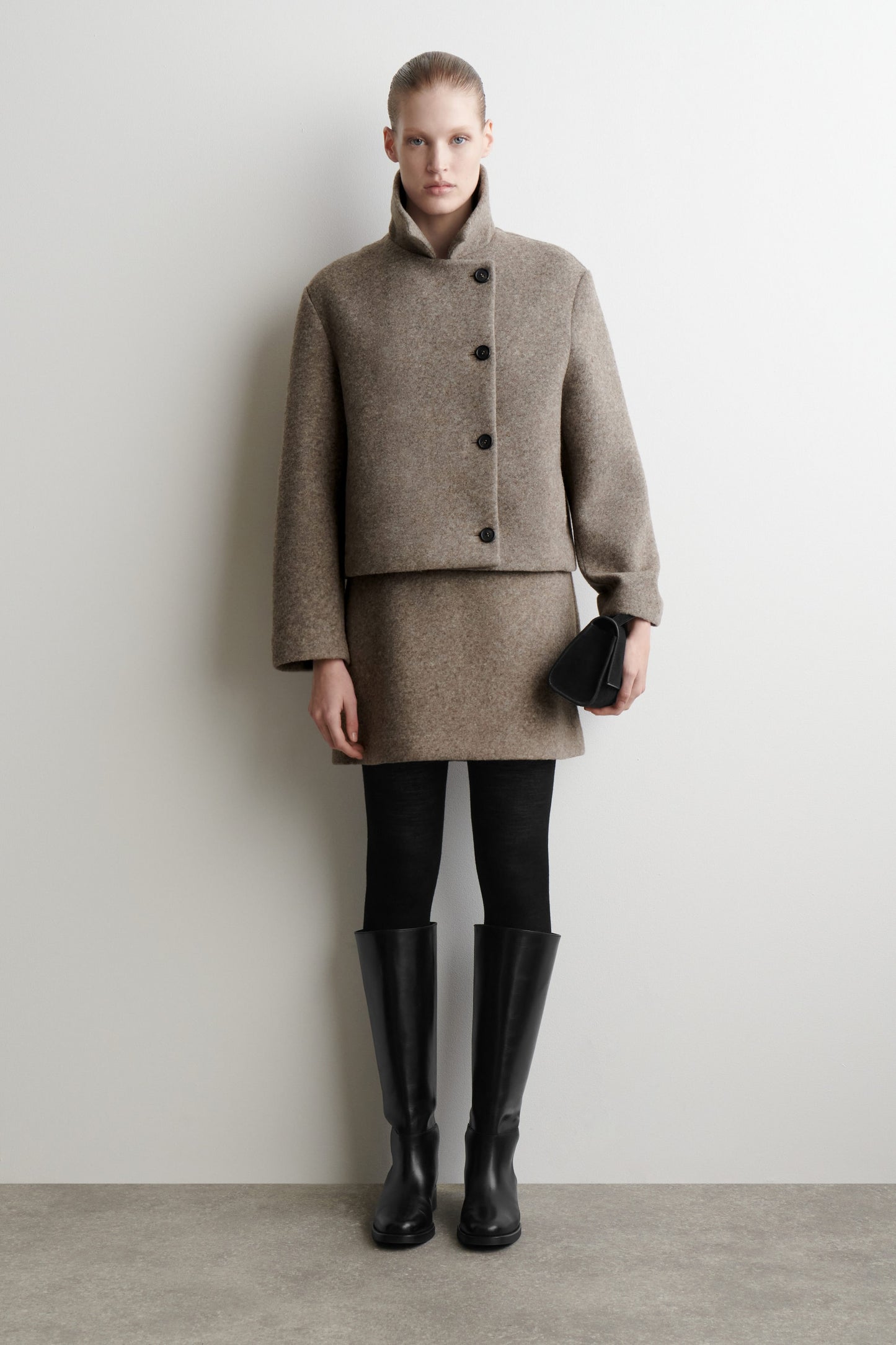 Boiled Wool-Blend Jacket