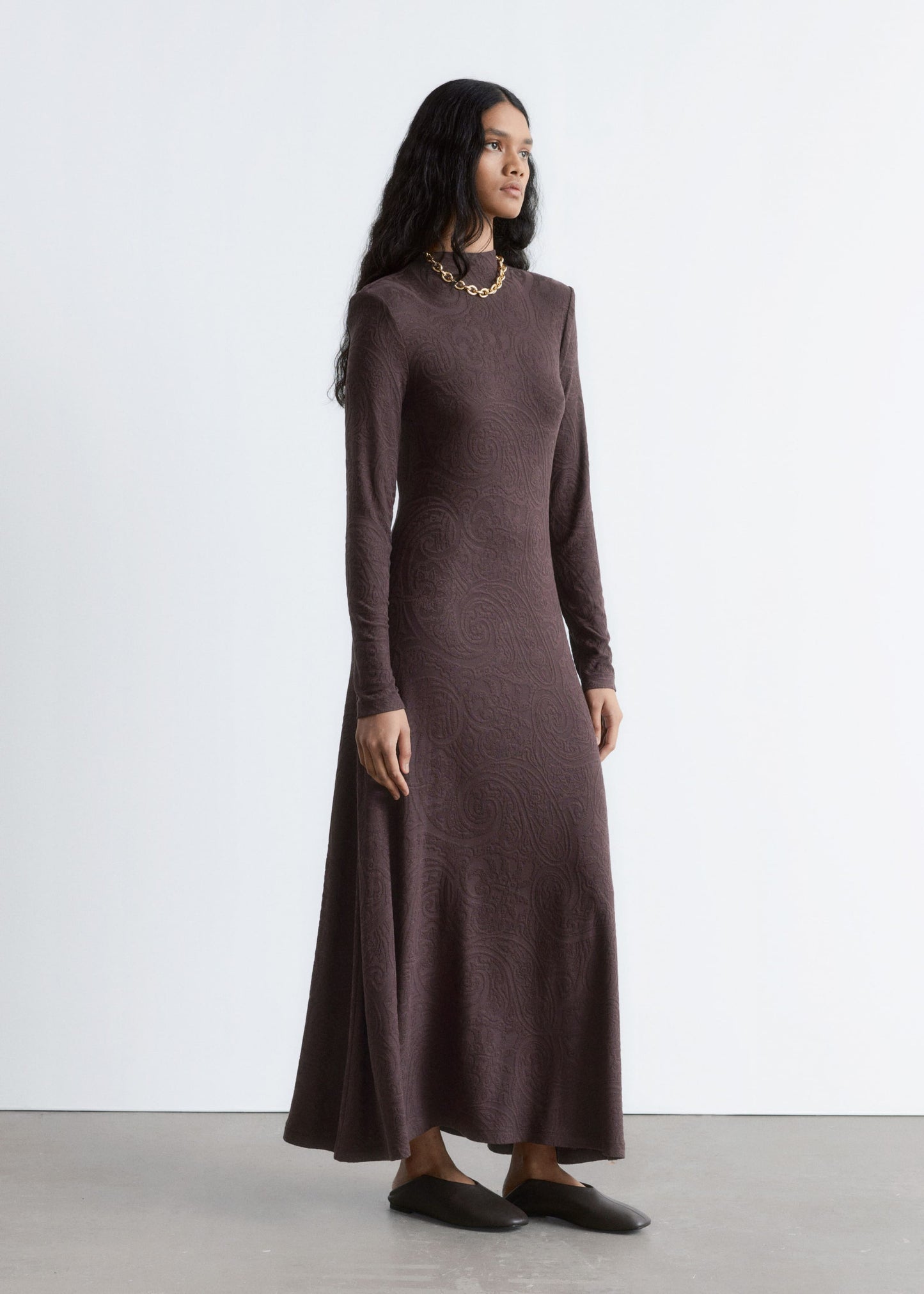 Jacquard Jersey Maxi Dress