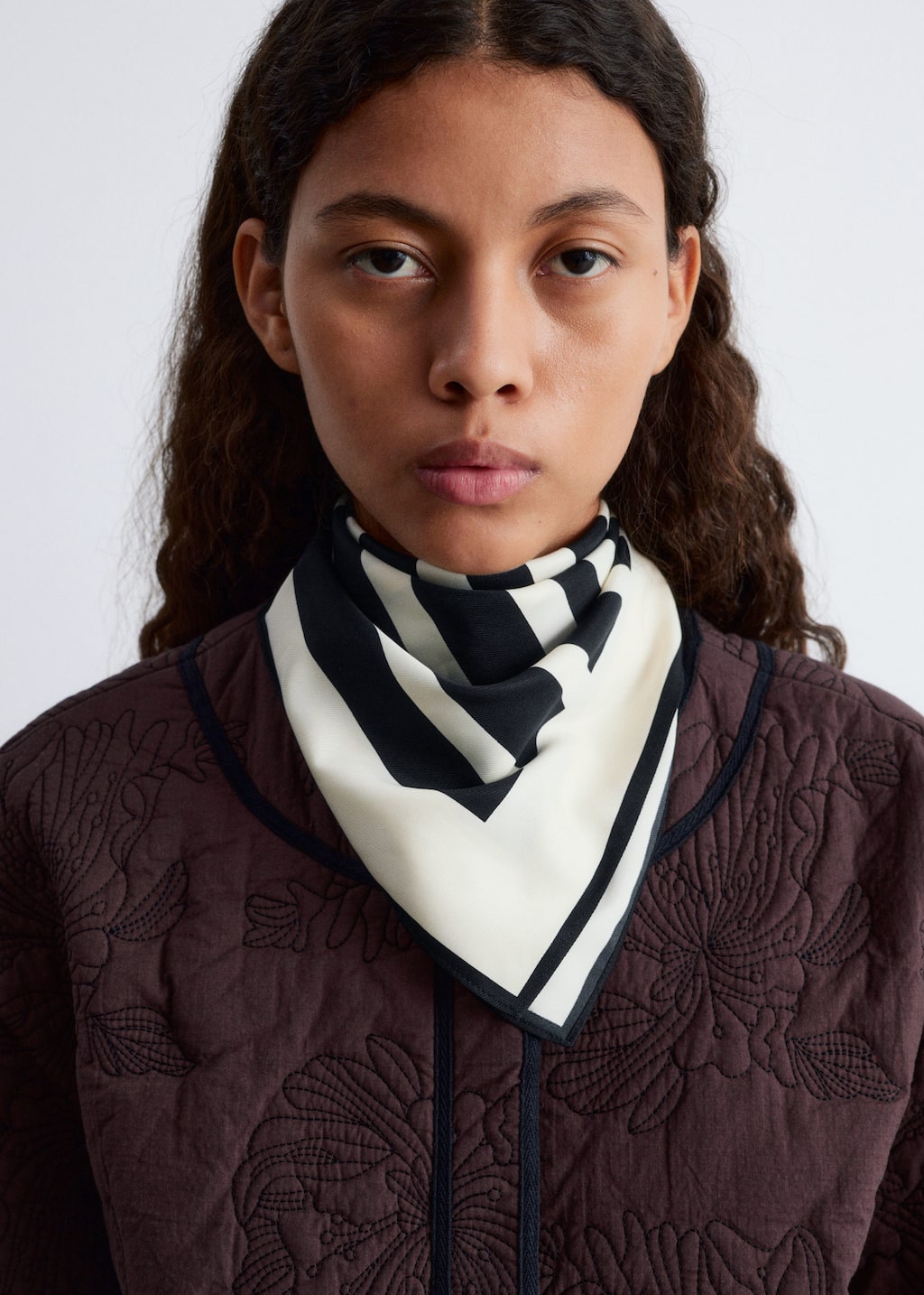 Floral Pattern Quilted Jacket