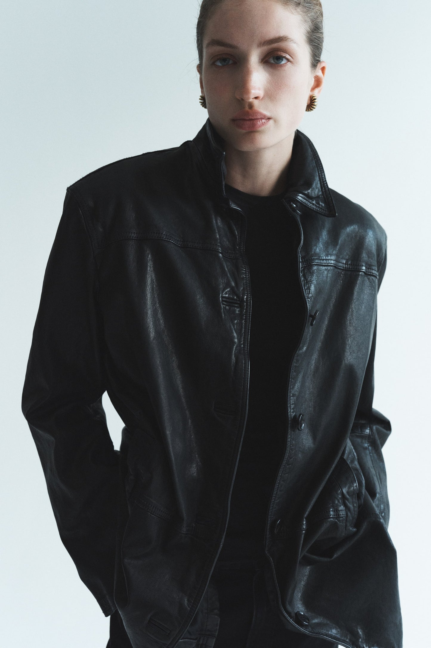 Leather coat