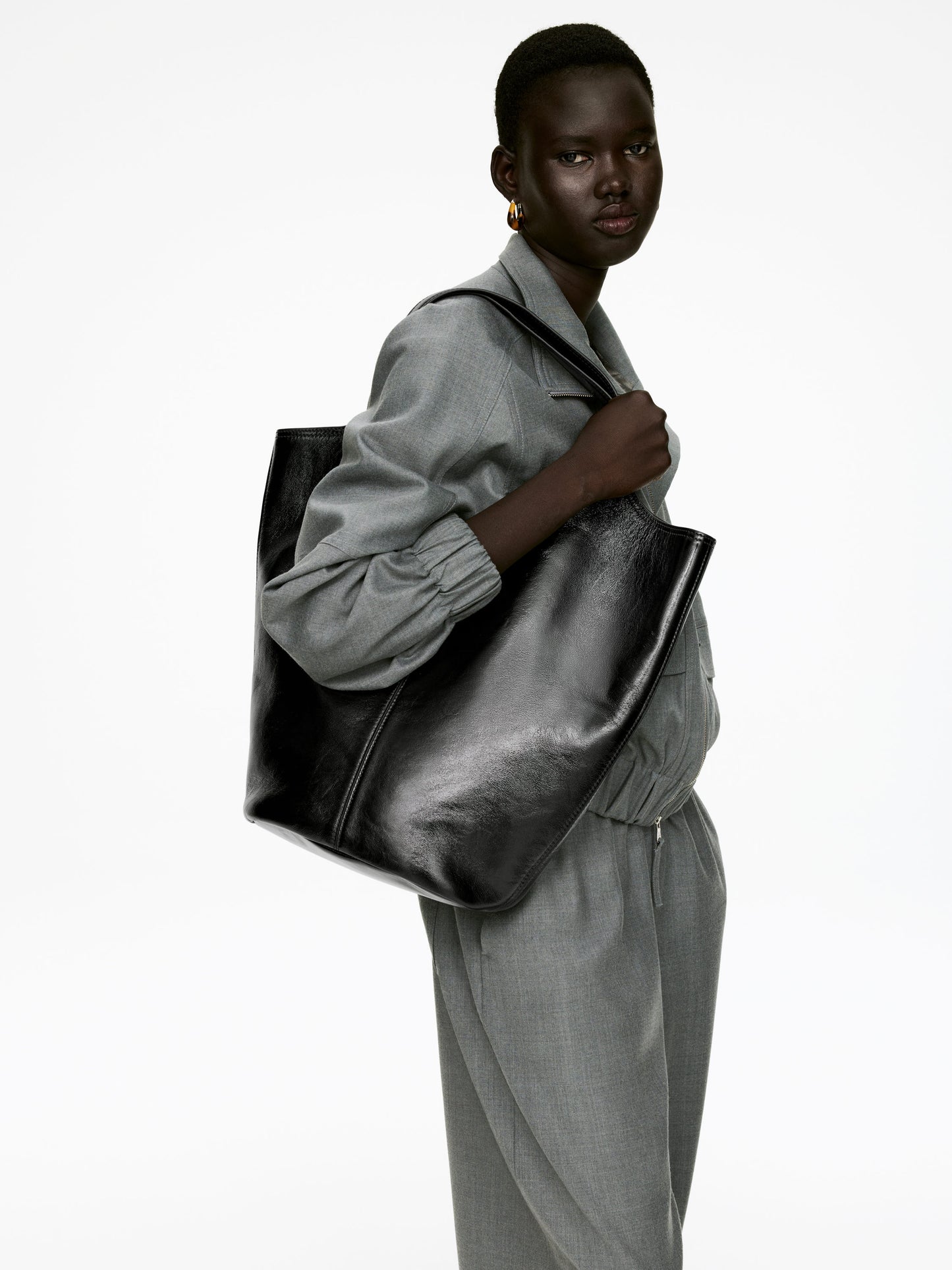 Patent Leather Tote Bag