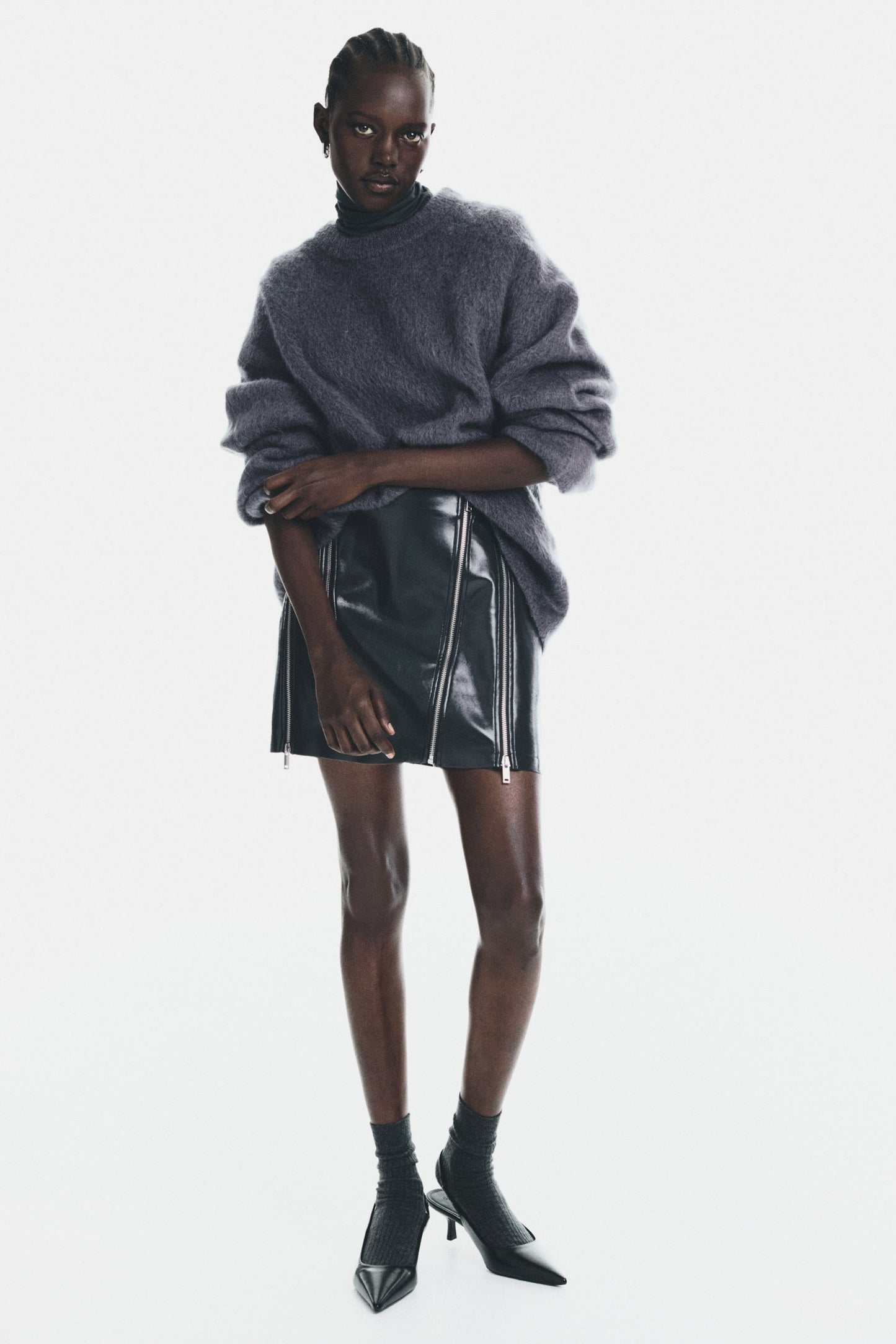 Oversized mohair-blend jumper