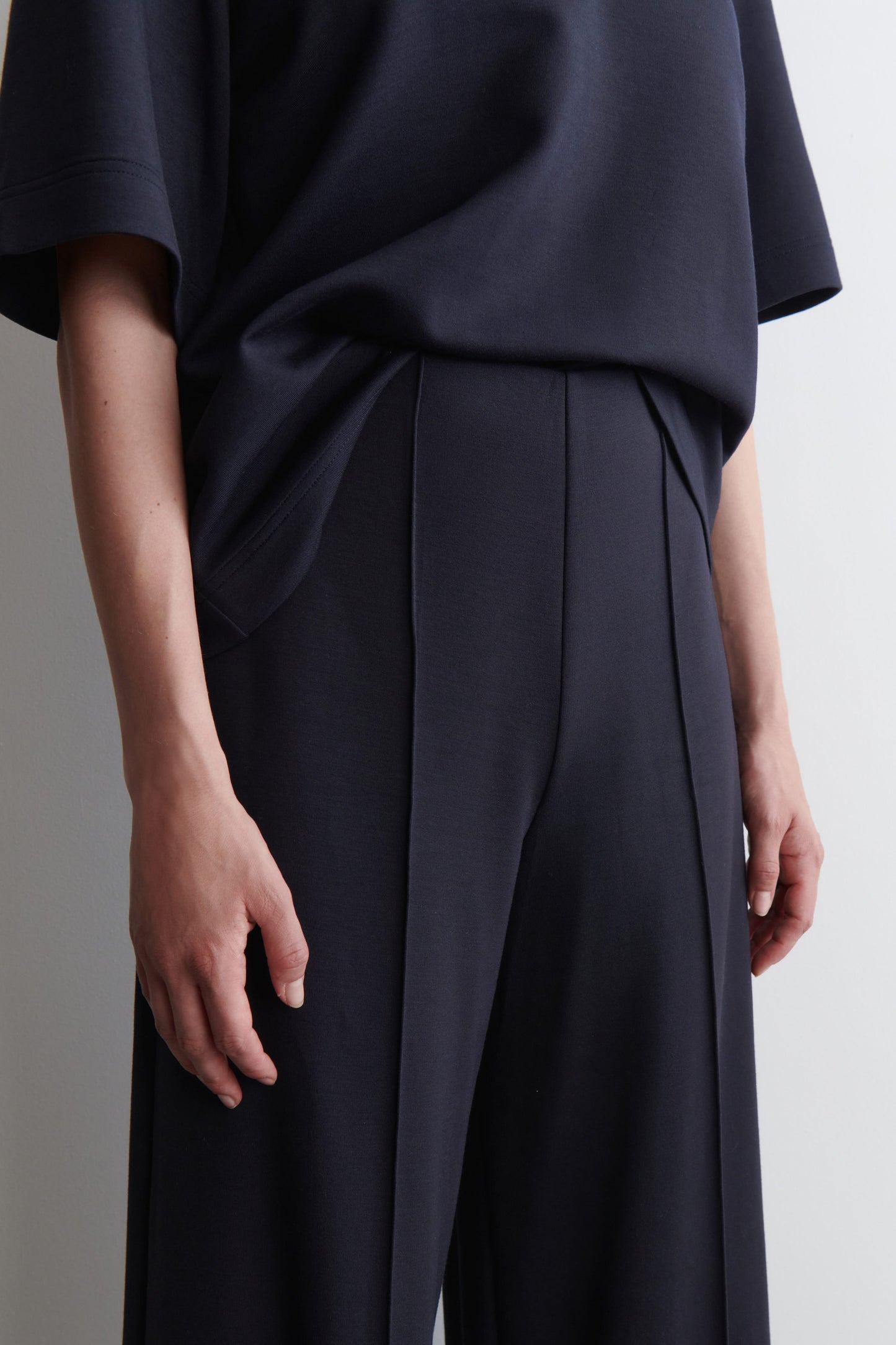 Modal Wide-Leg Trousers