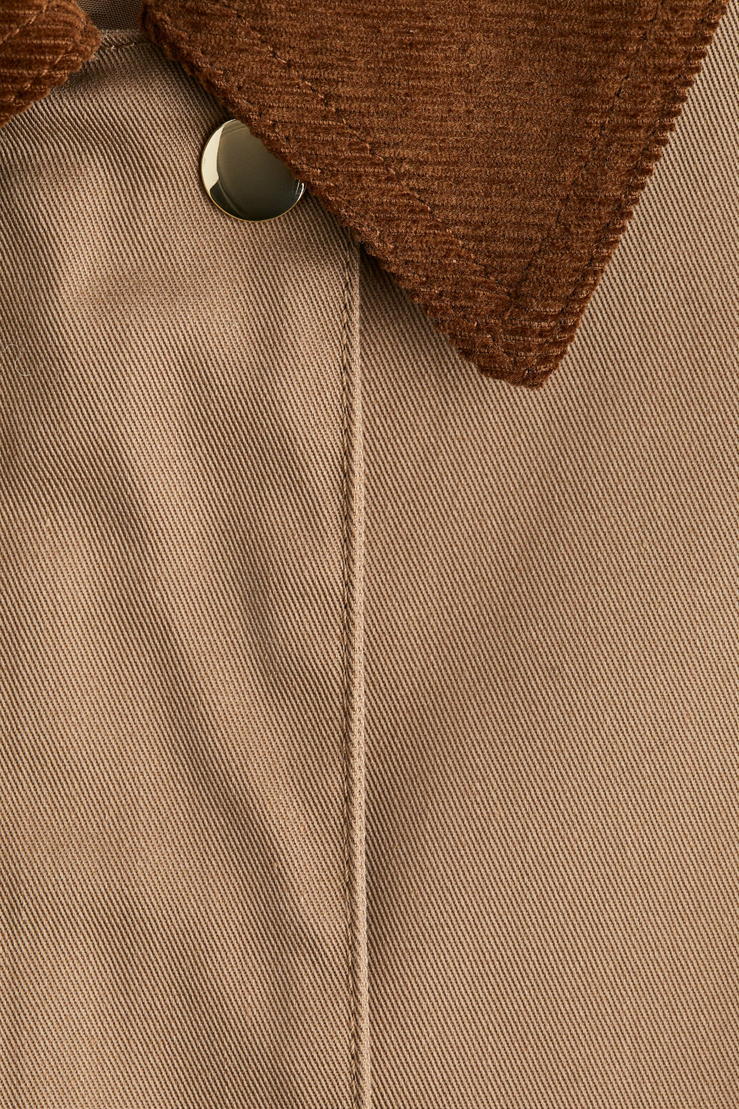 Corduroy-collar jacket