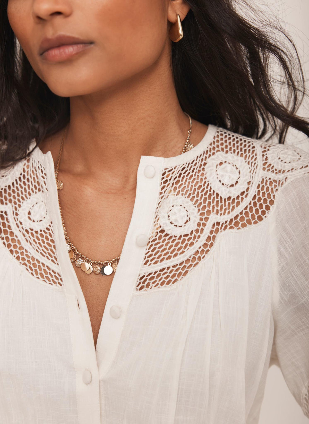 White Embroidered Midi Dress