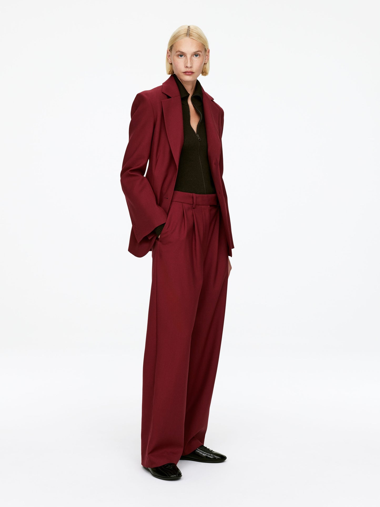 Pleated Wool Trousers