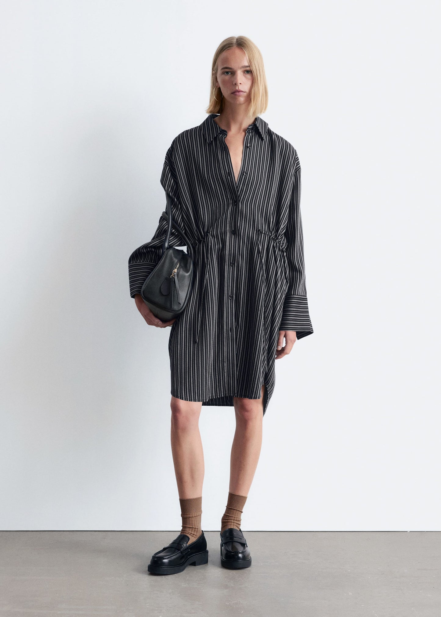 Oversized Mini Shirt Dress