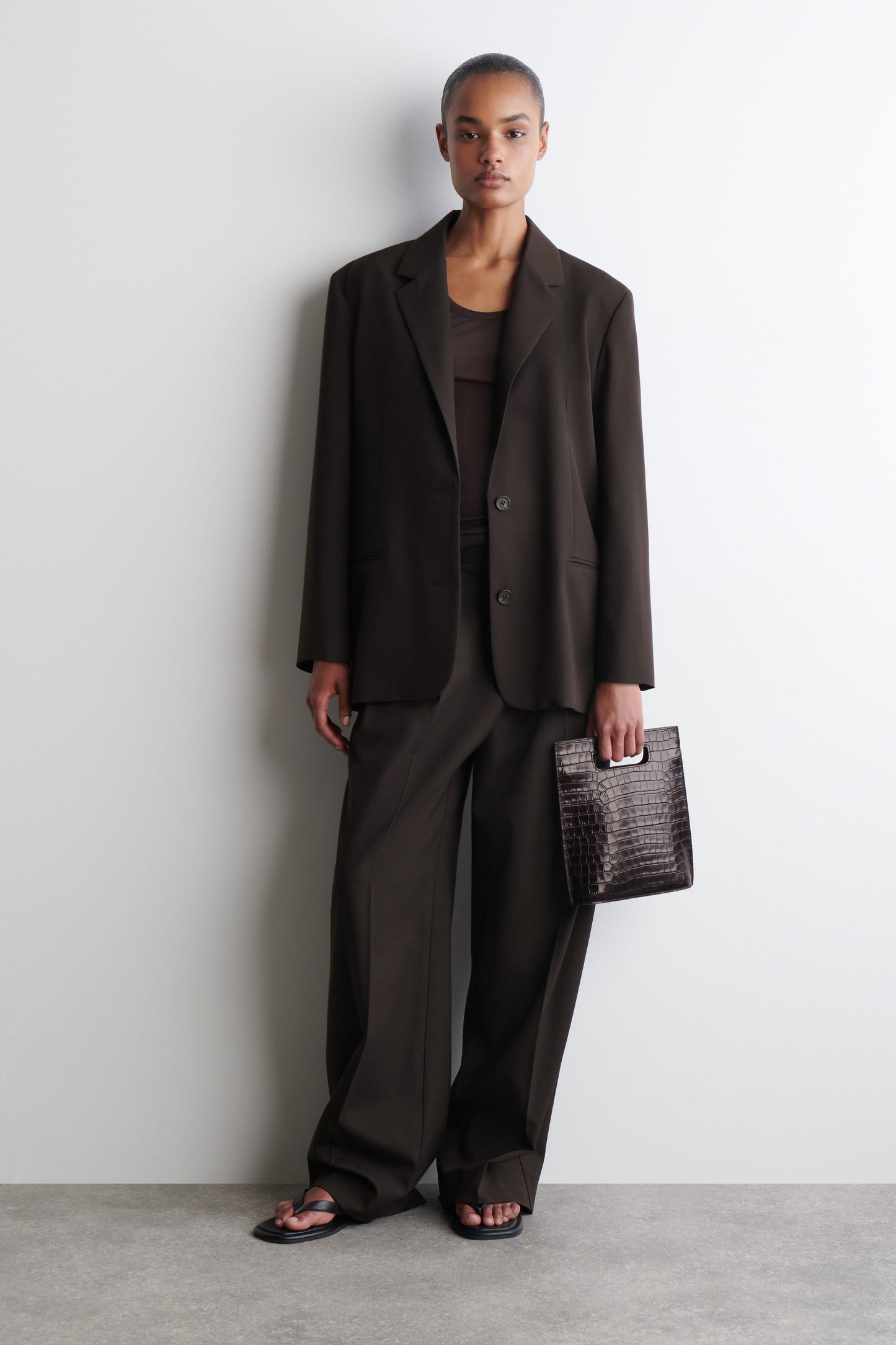 Folio Mini Croc-Effect Leather Bag