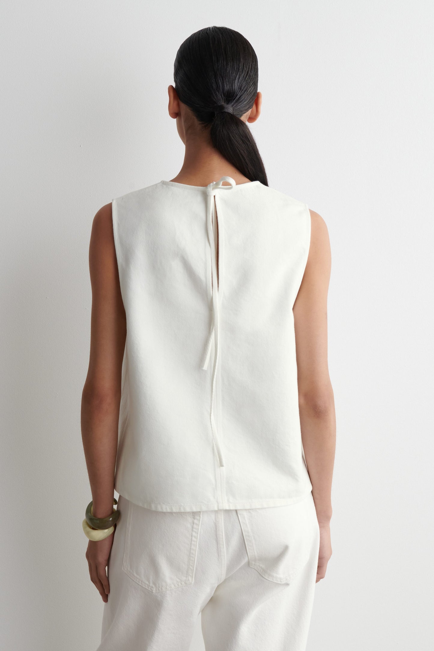 Sleeveless Denim Top