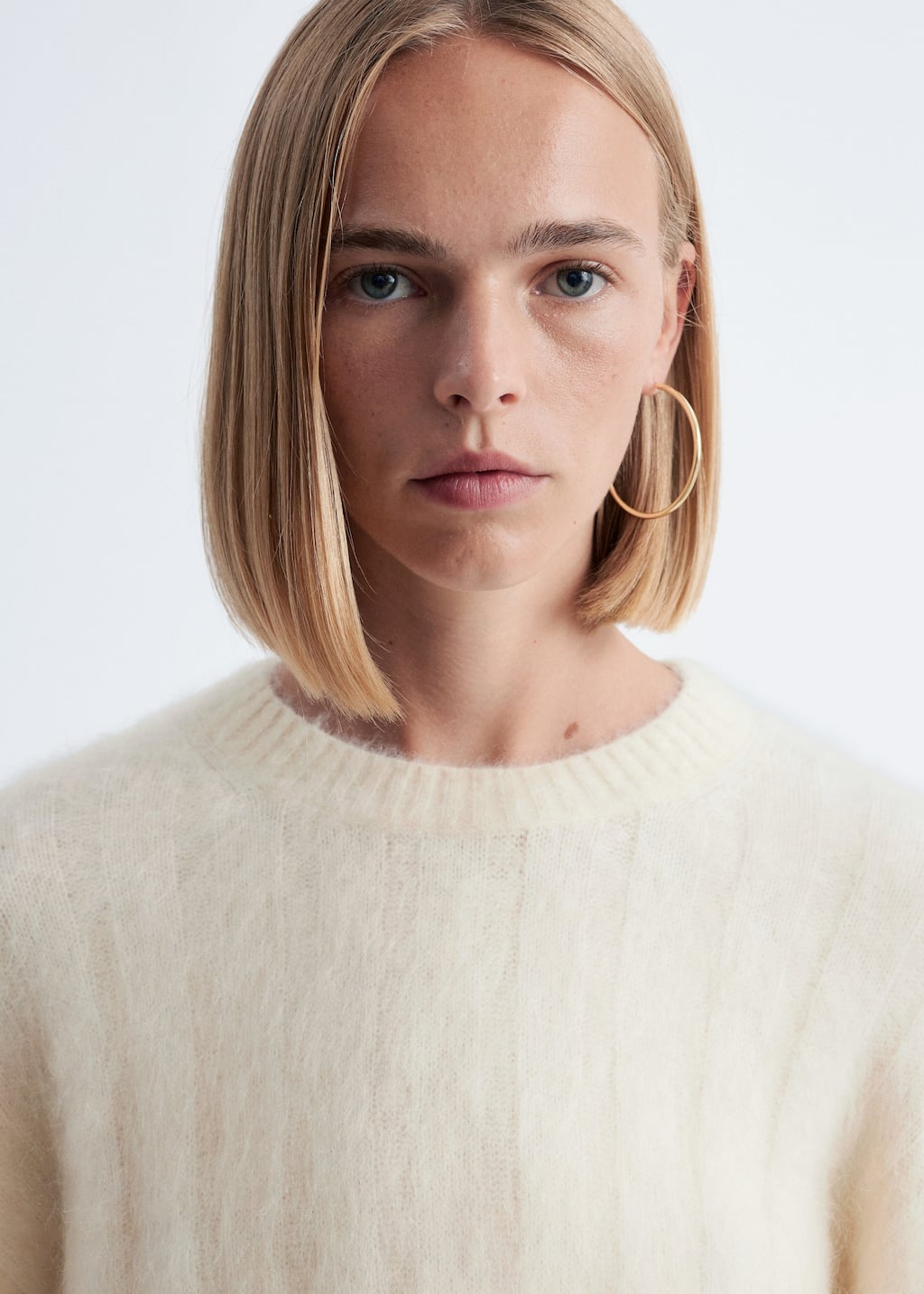 Mohair-Blend Rib-Knit Jumper