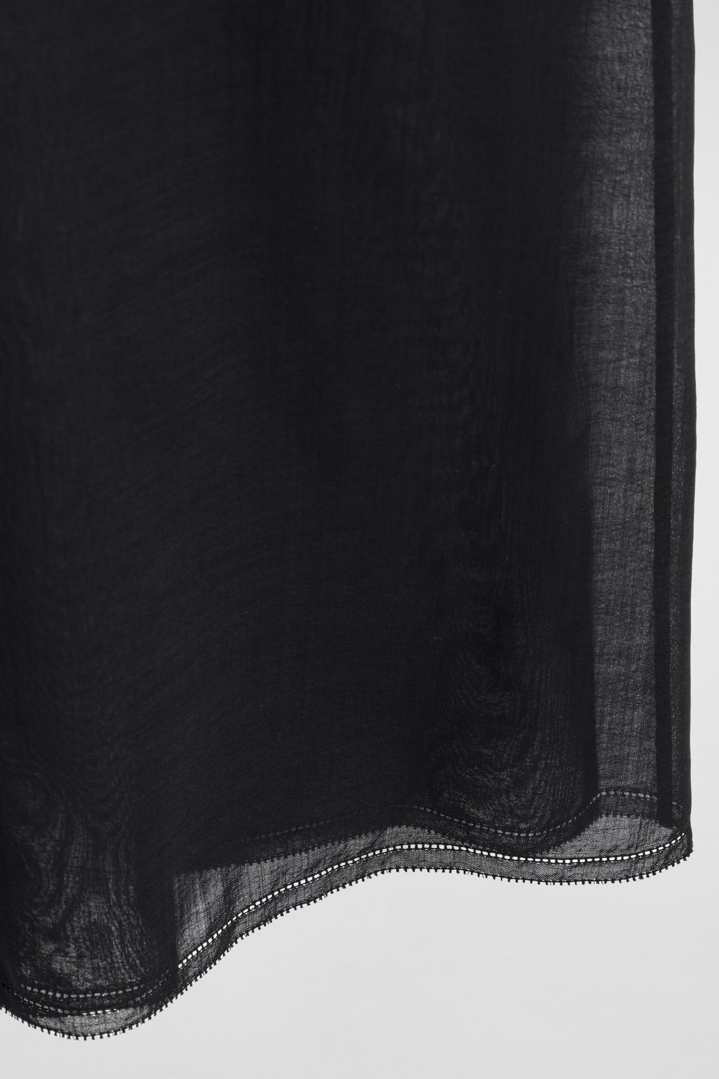 Semi-Sheer Layered Wool Midi Skirt