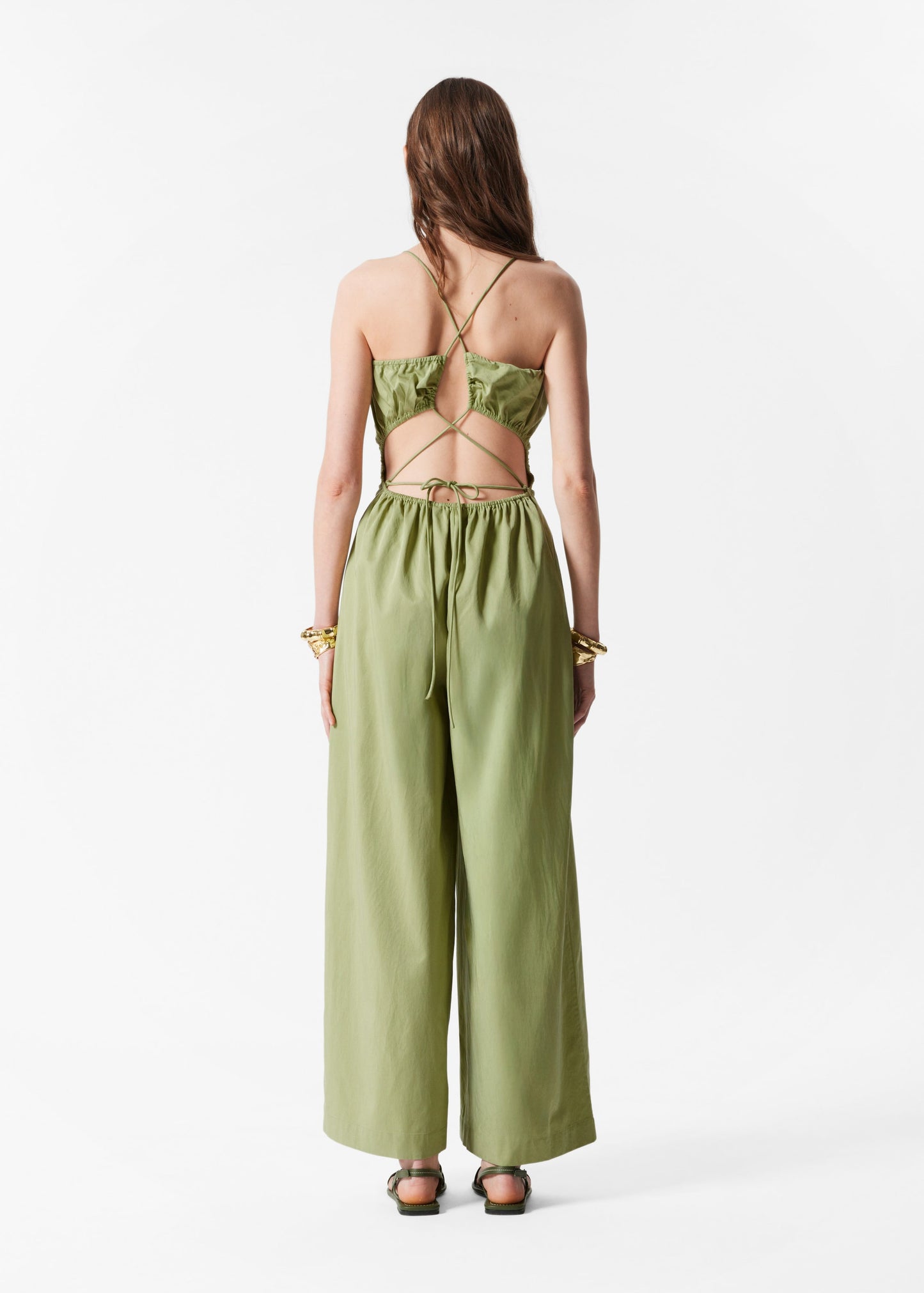 Open-Back Wide-Leg Jumpsuit