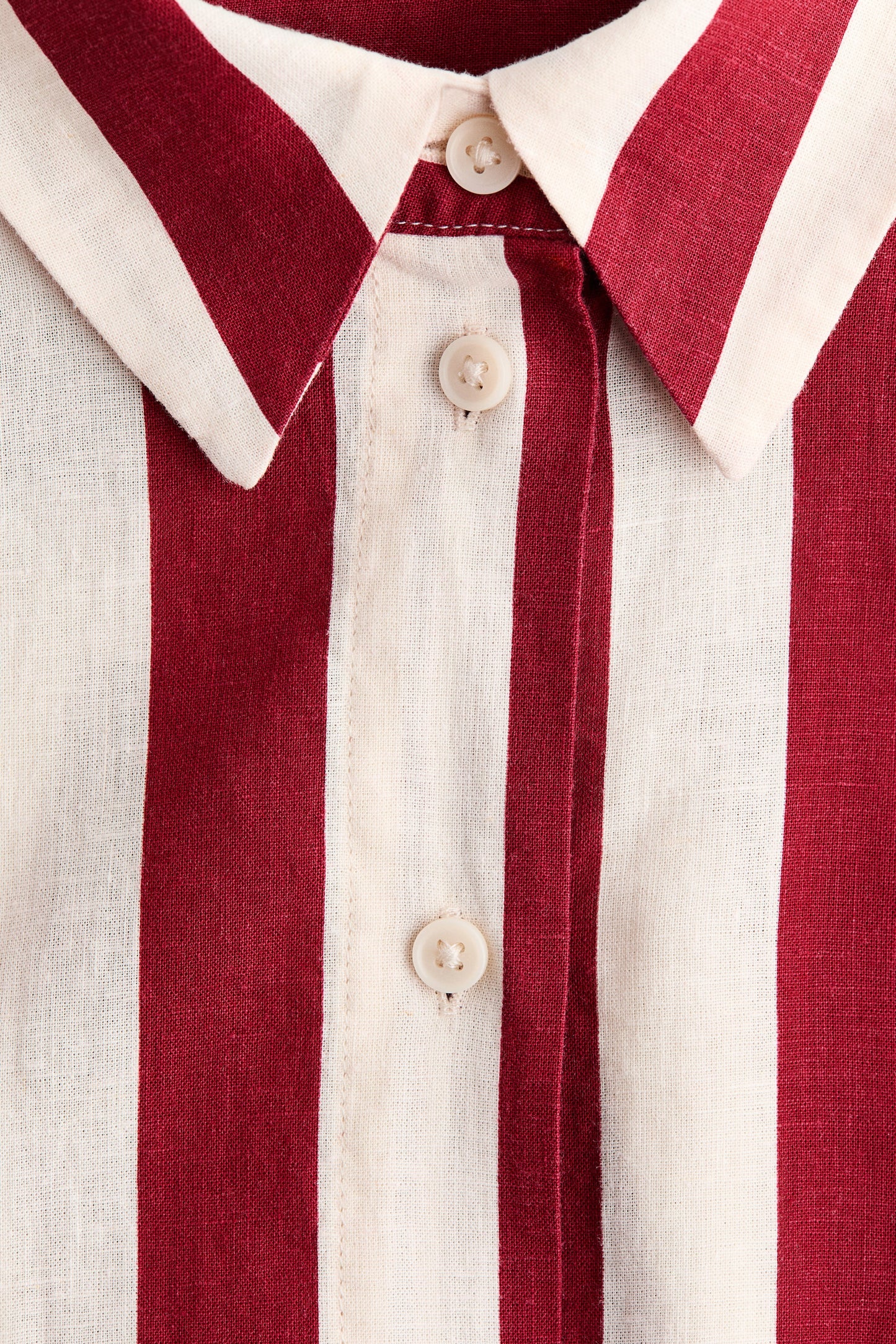 Oversized linen-blend shirt