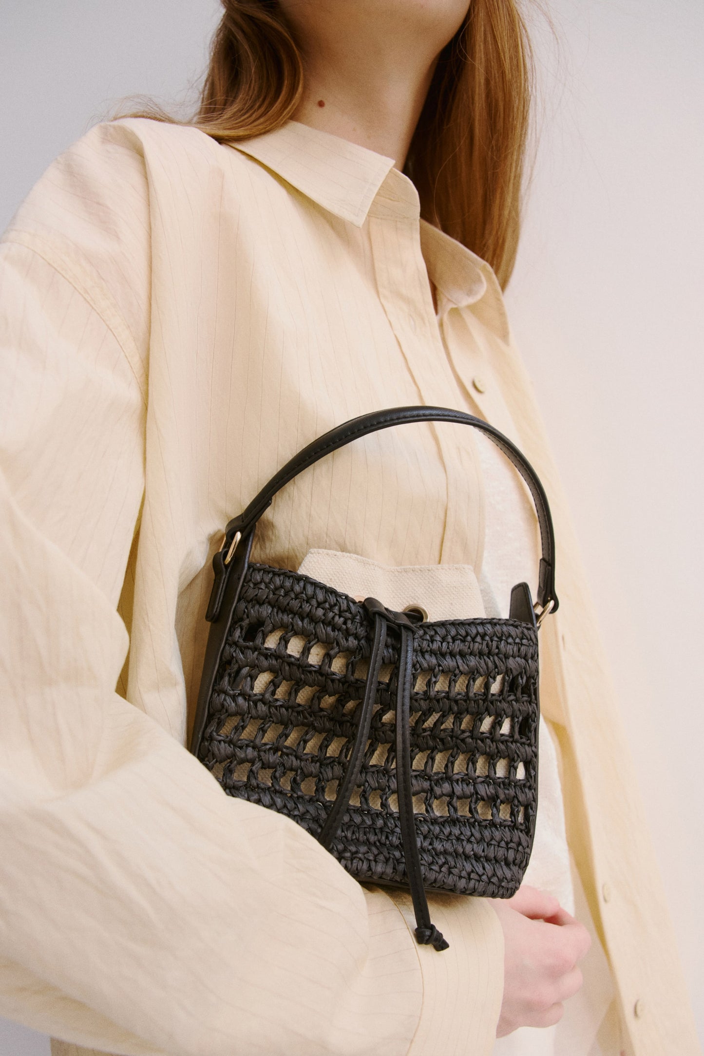 Straw crossbody bag