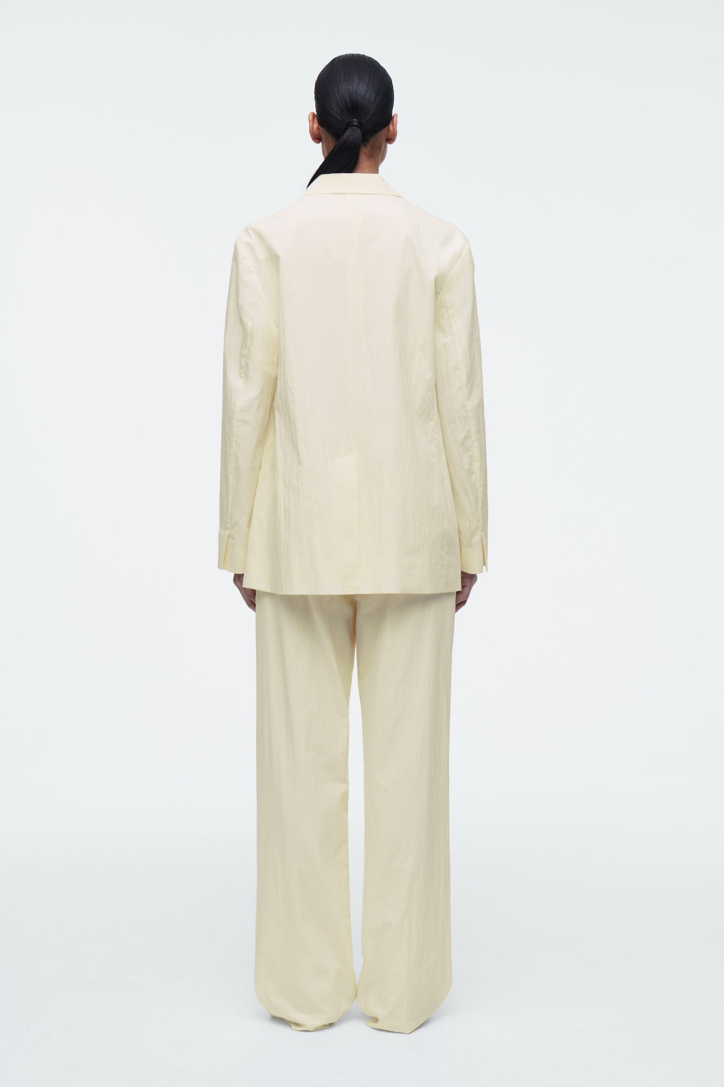 Tie-waist cotton blazer