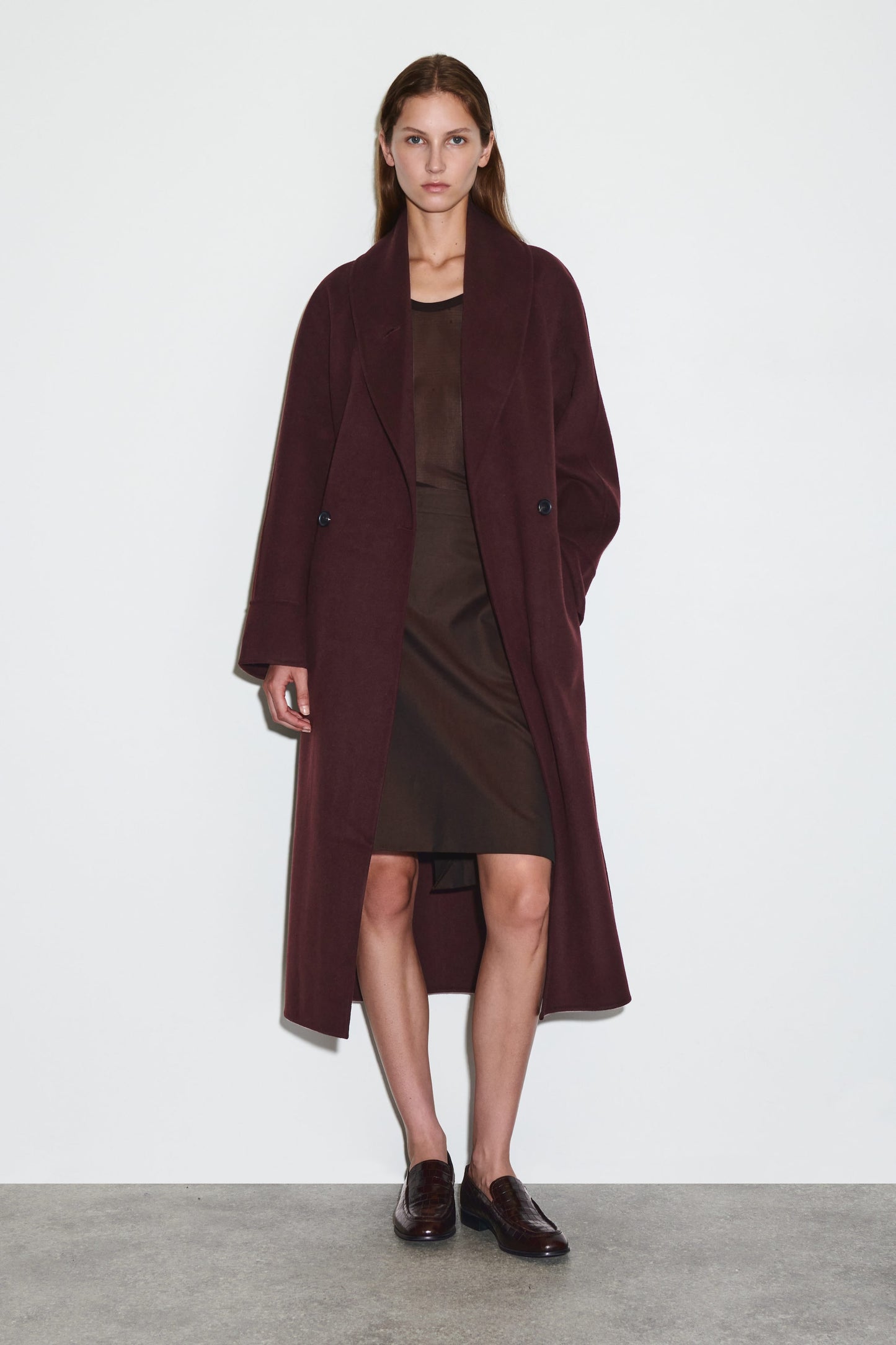 Belted Double-Faced Wool Coat