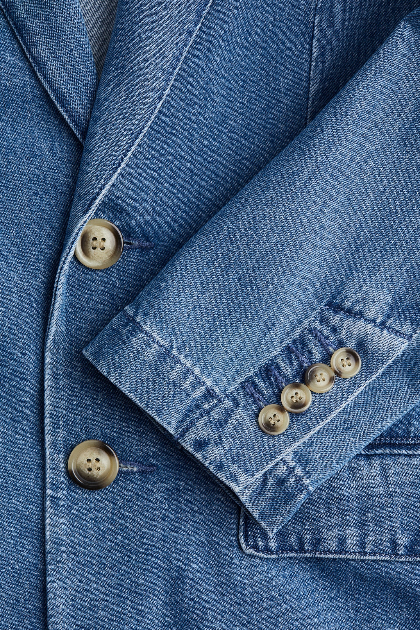 Oversized denim blazer