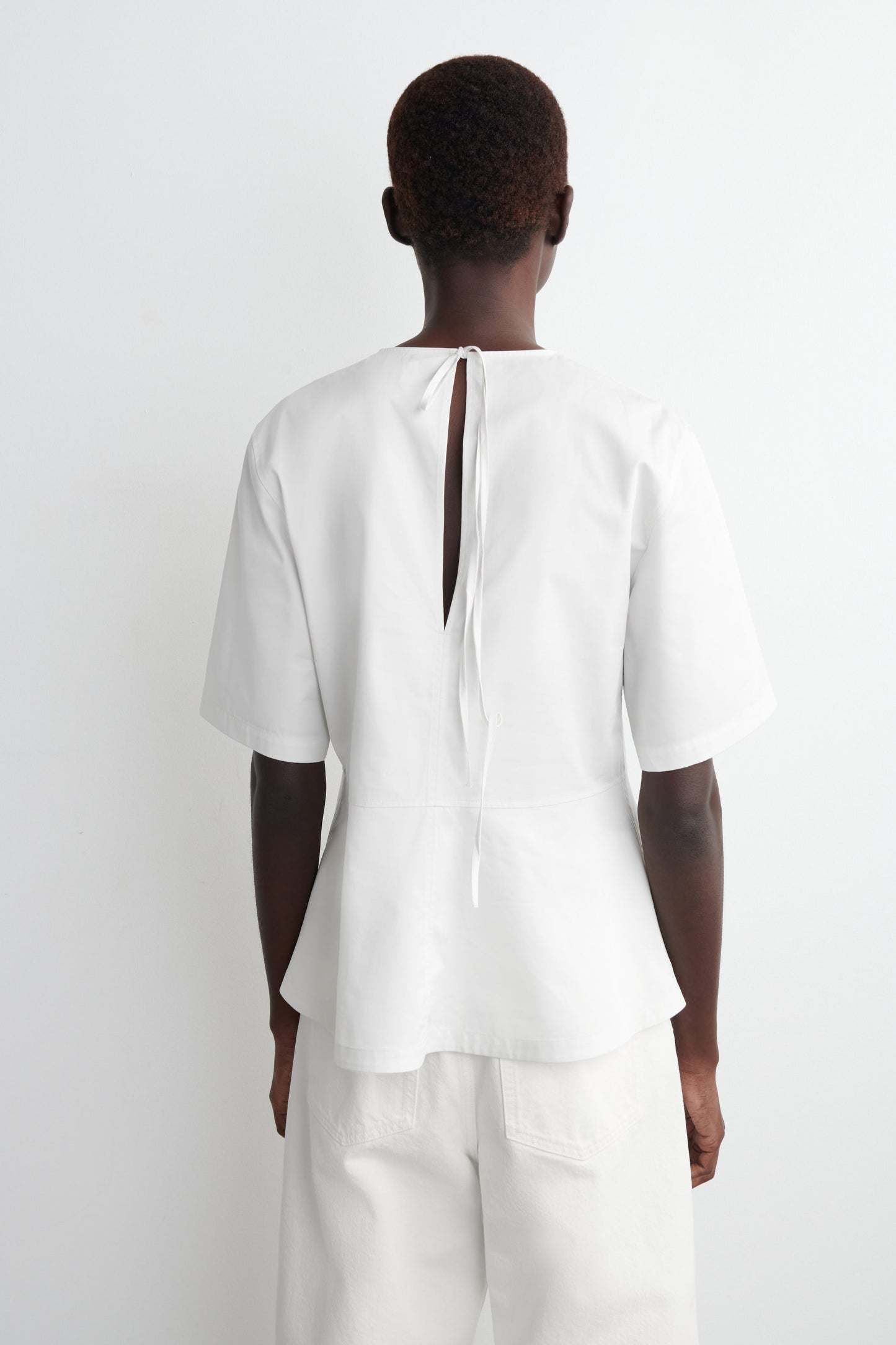Cotton Peplum Top