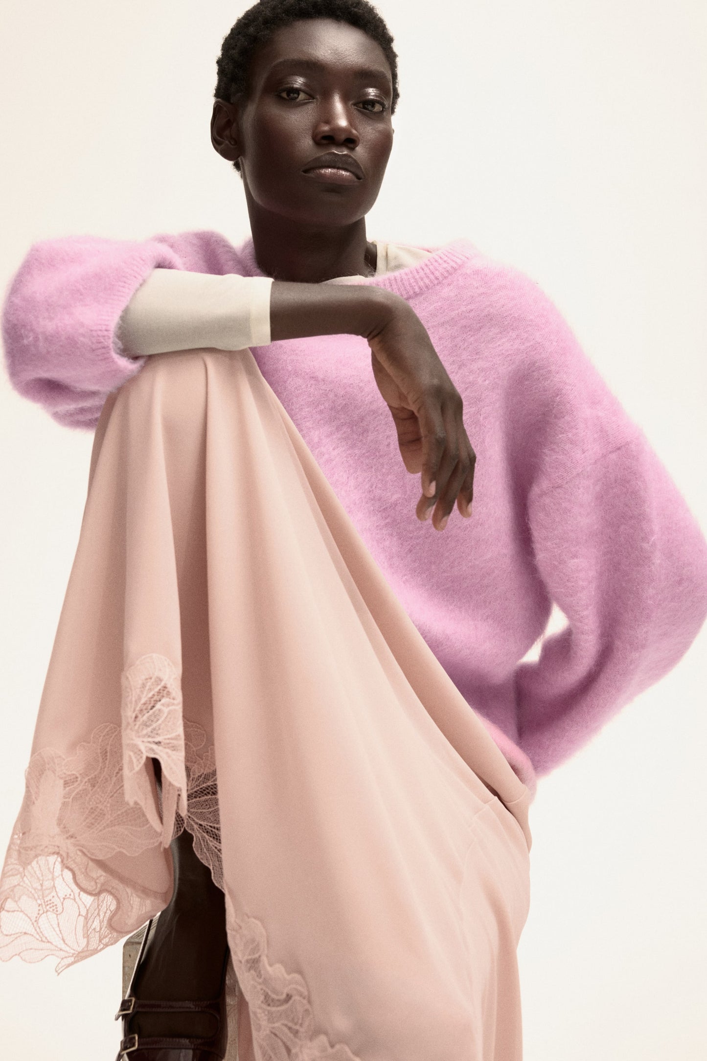 Oversized mohair-blend jumper