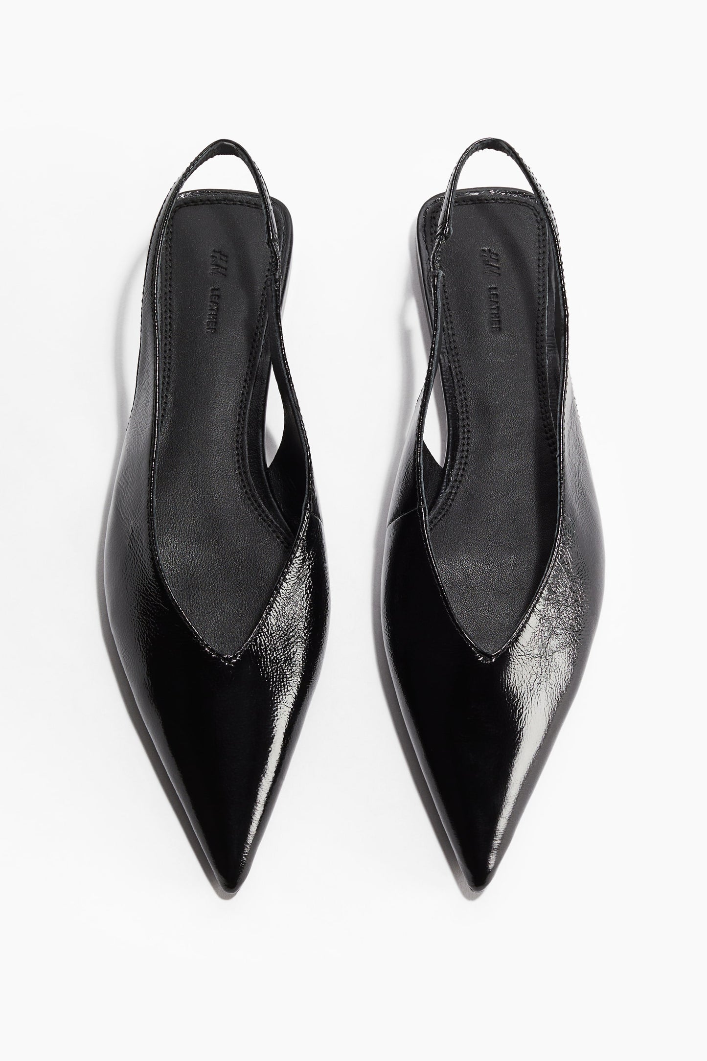 Leather slingbacks