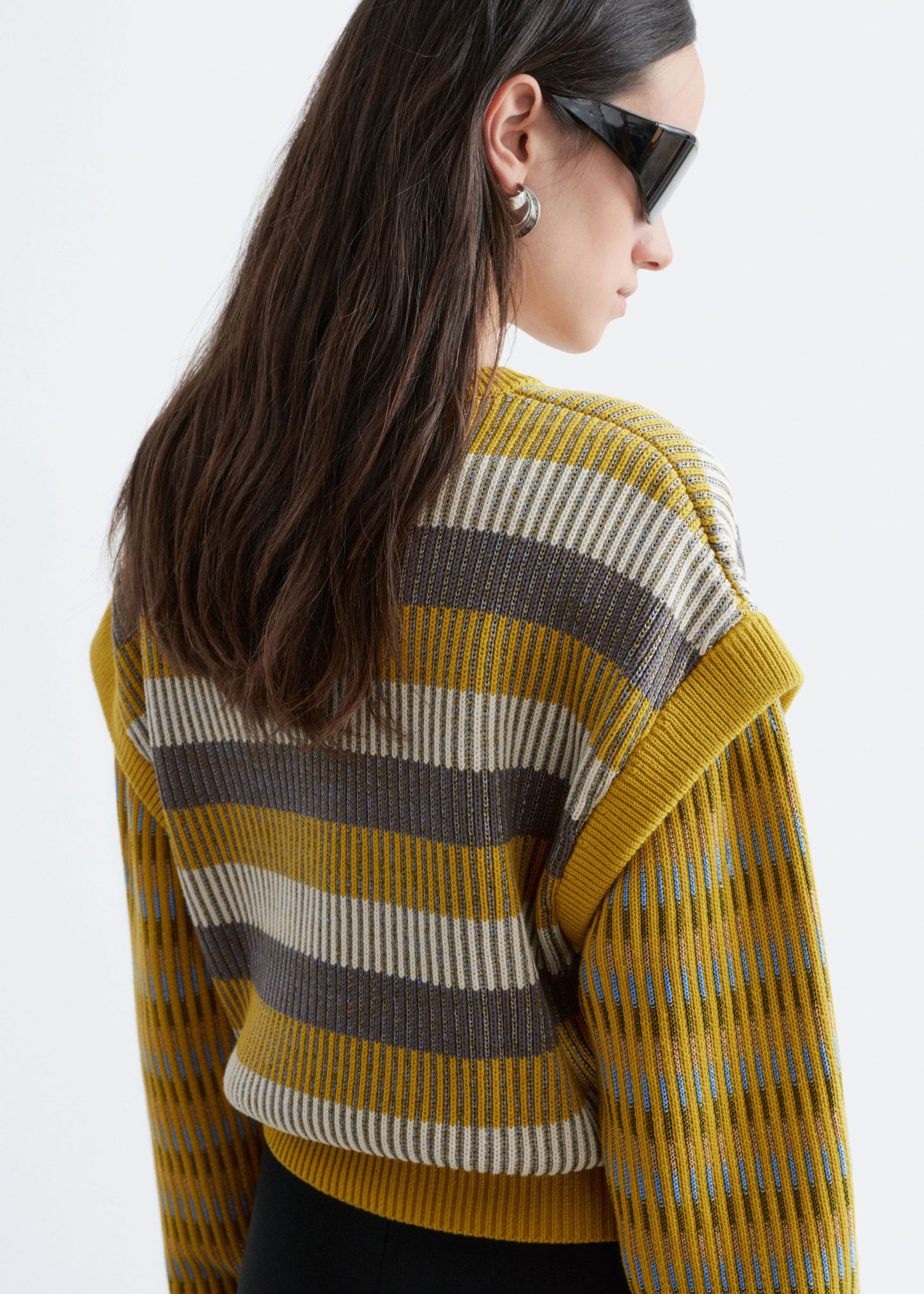 Striped Panel Knit Jumper
