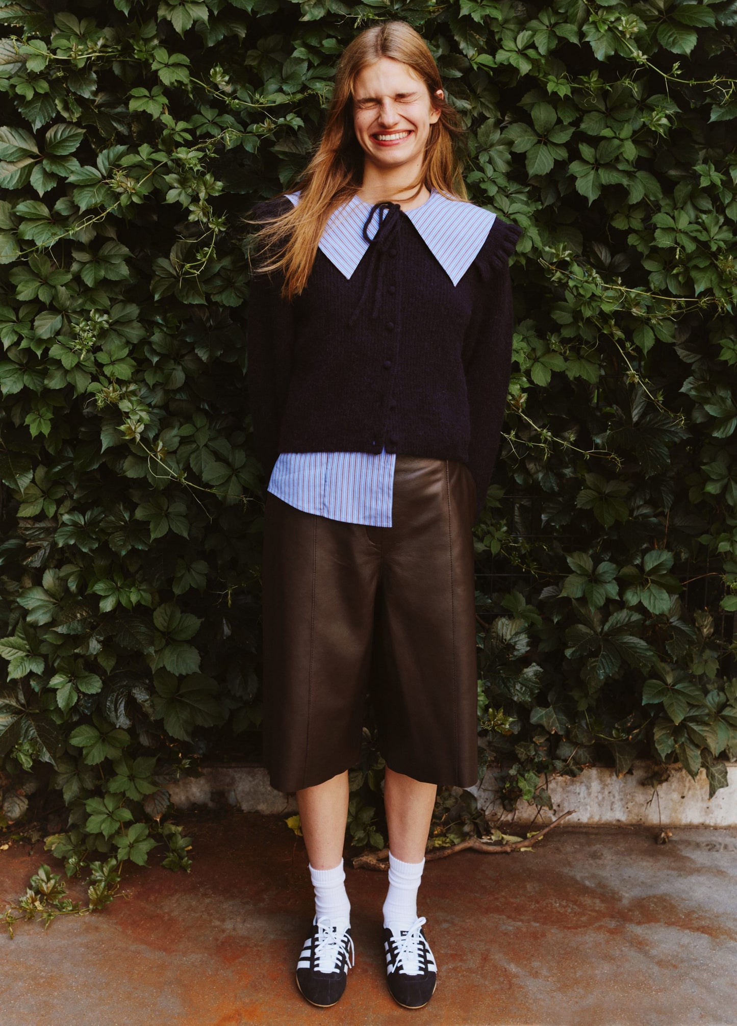 Nappa Leather Bermuda Shorts