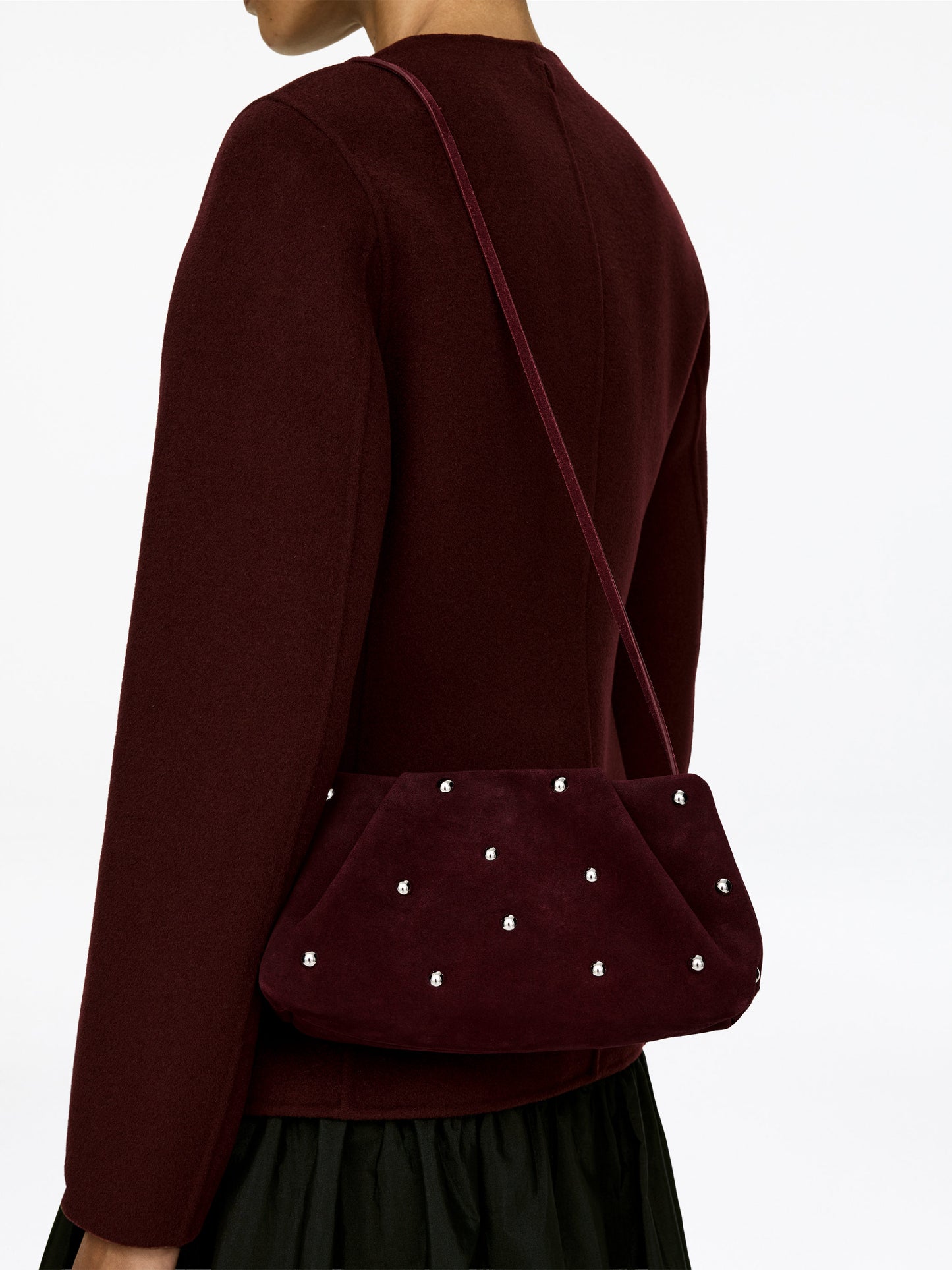 Studded Suede Clutch