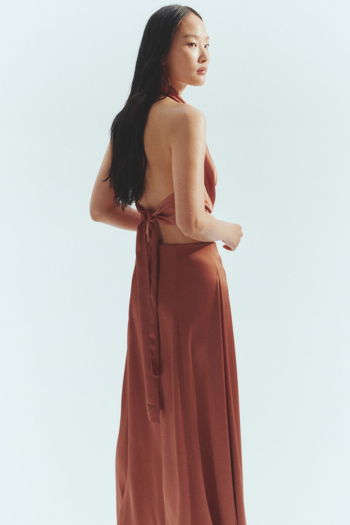 Satin halterneck top