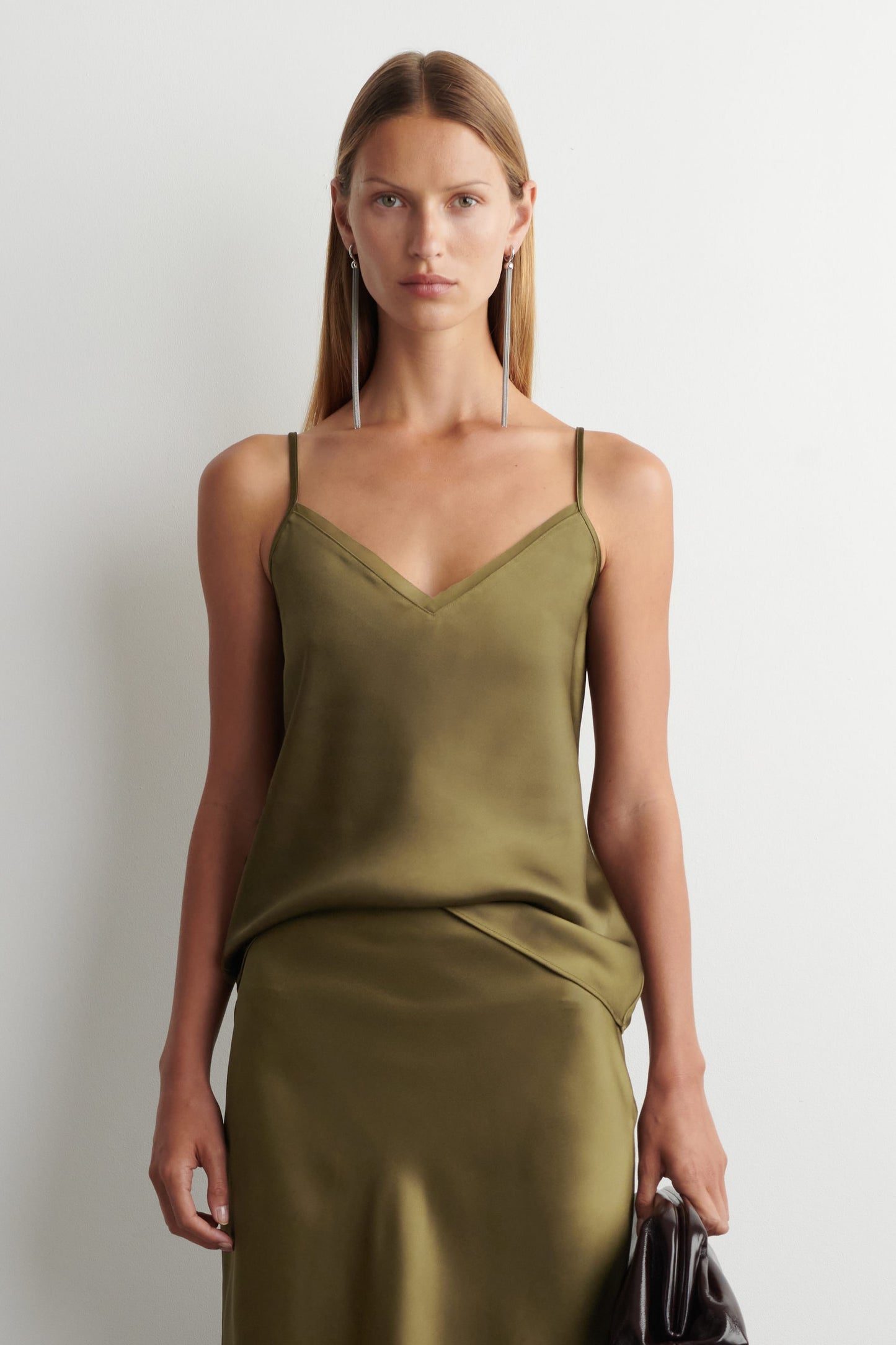 Satin V-Neck Cami Top