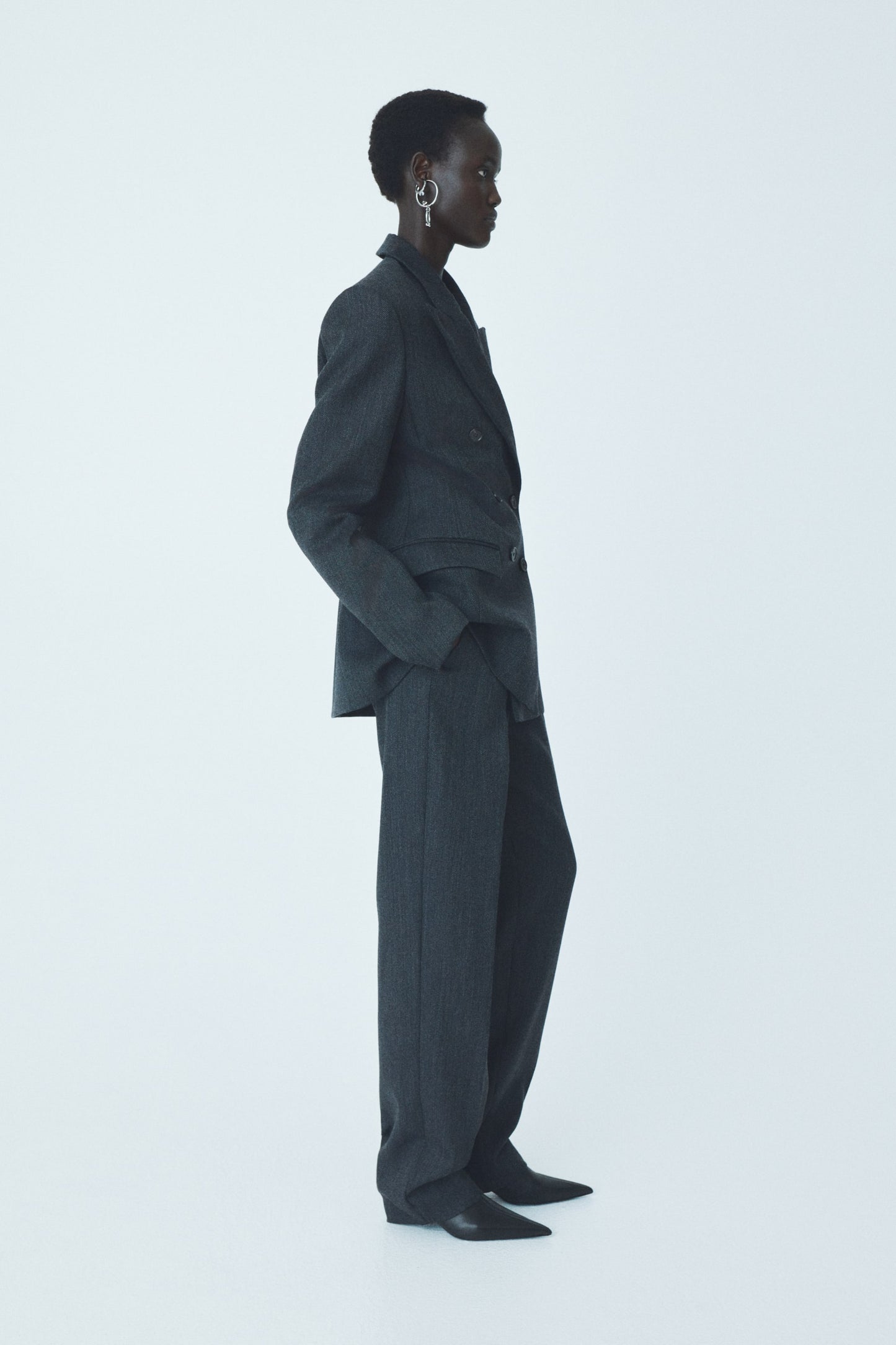 Tailored wool trousers