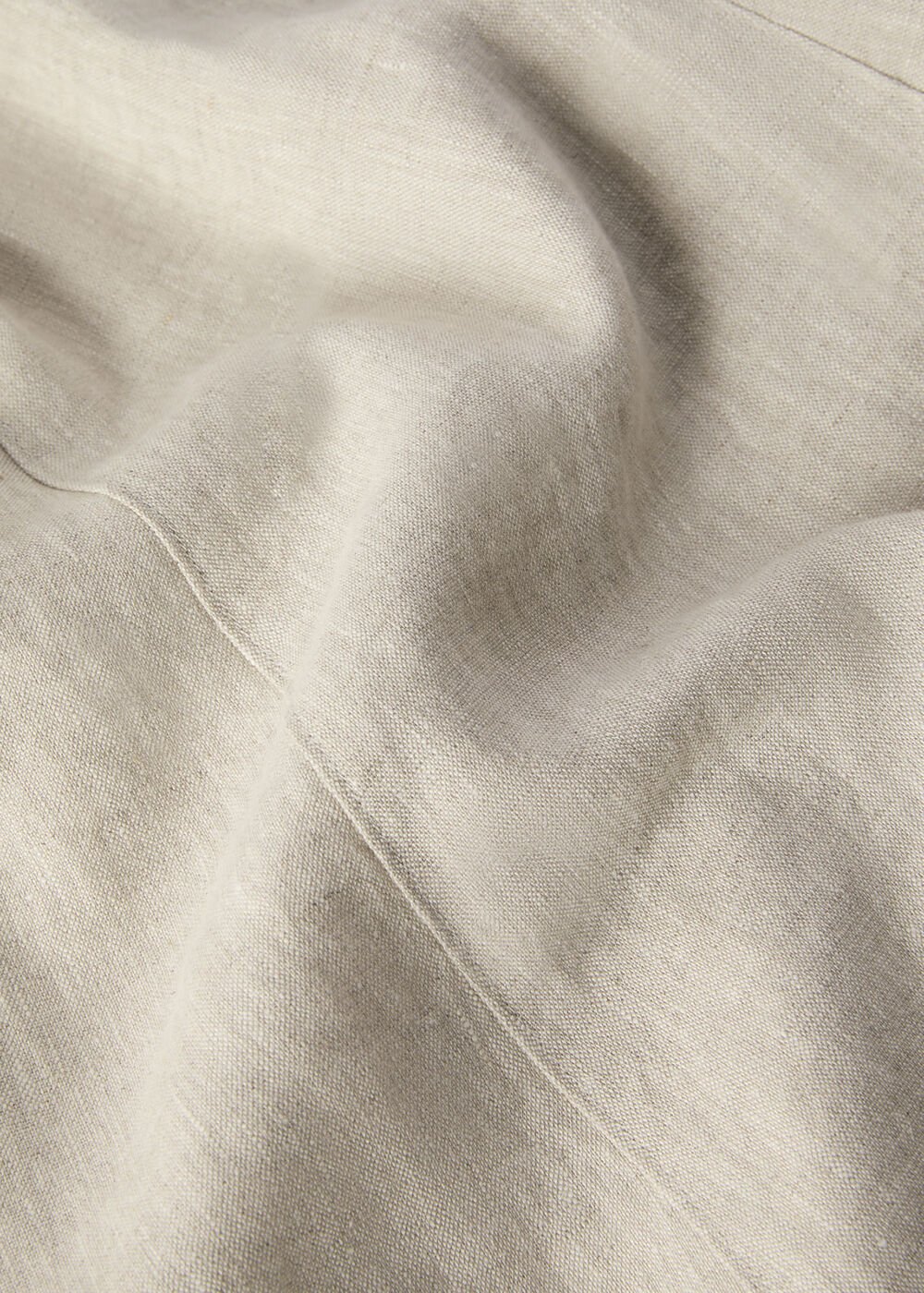 Oatmeal Fit And Flare Linen Dress